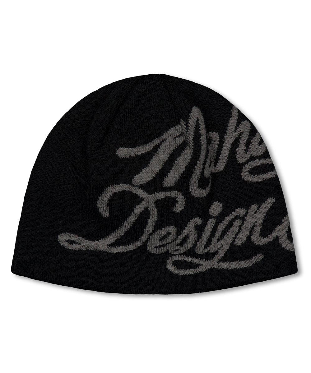 INK LOGO KNIT BEANIE[BLACK]