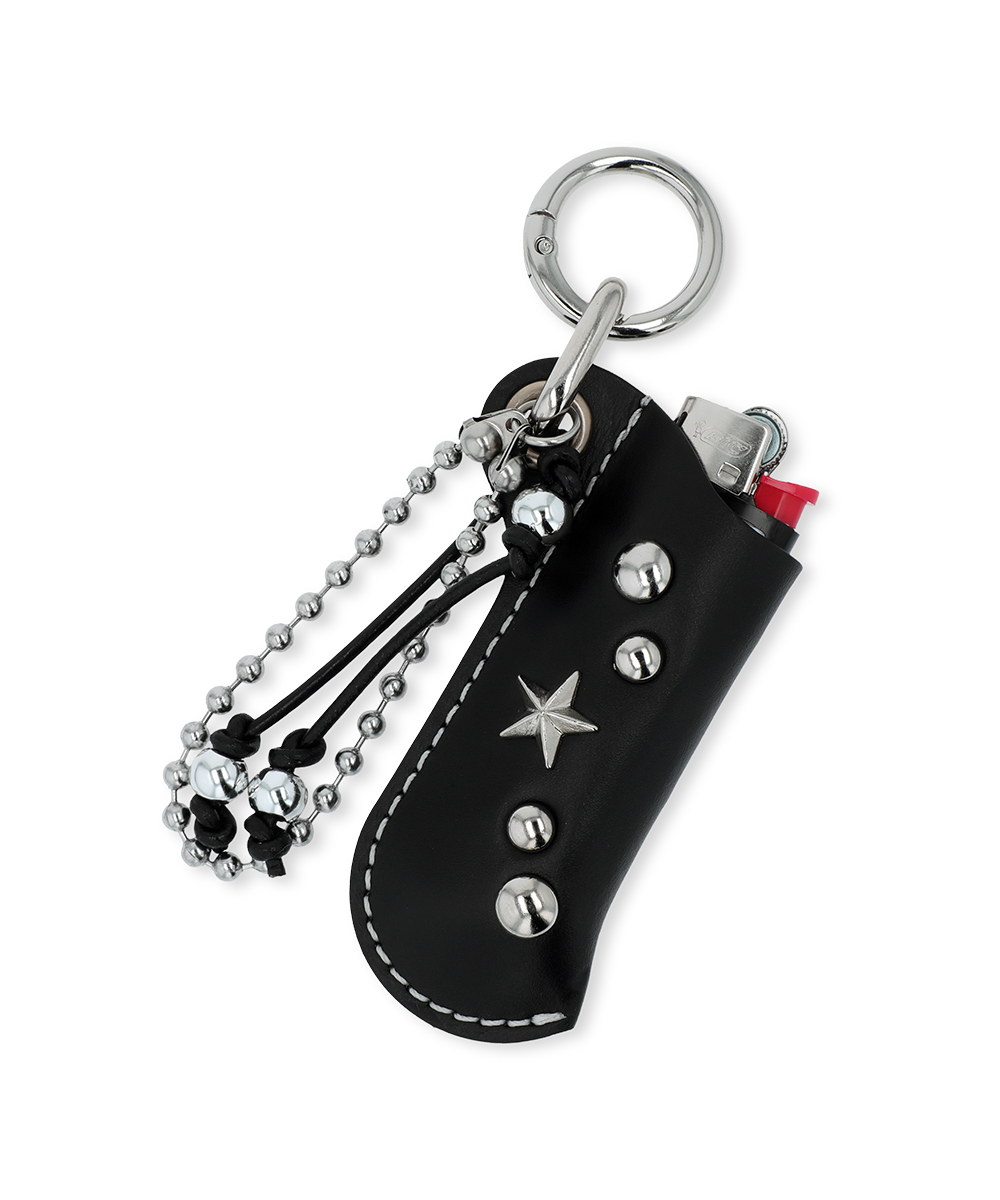 Satur Keyring Leather Airpods Case - Red | ファッション通販