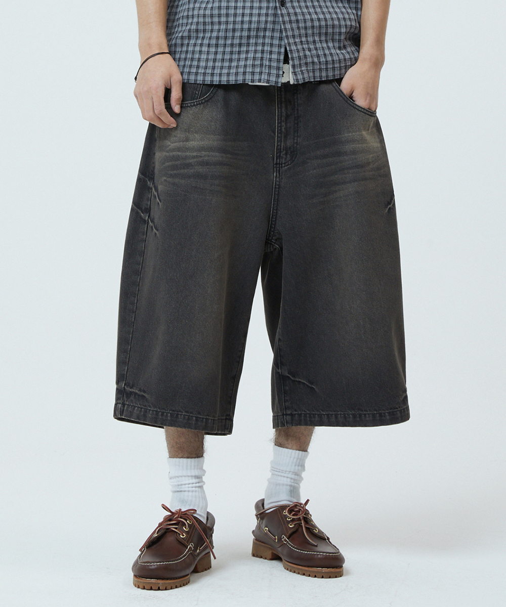 BERMUDA DOMINGO DENIM SHORT[BLACK]