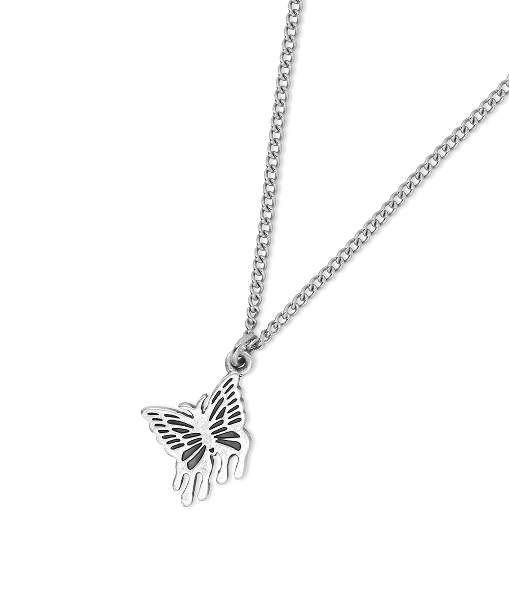 MELTING BUTTERFLY NECKLACE[SILVER]