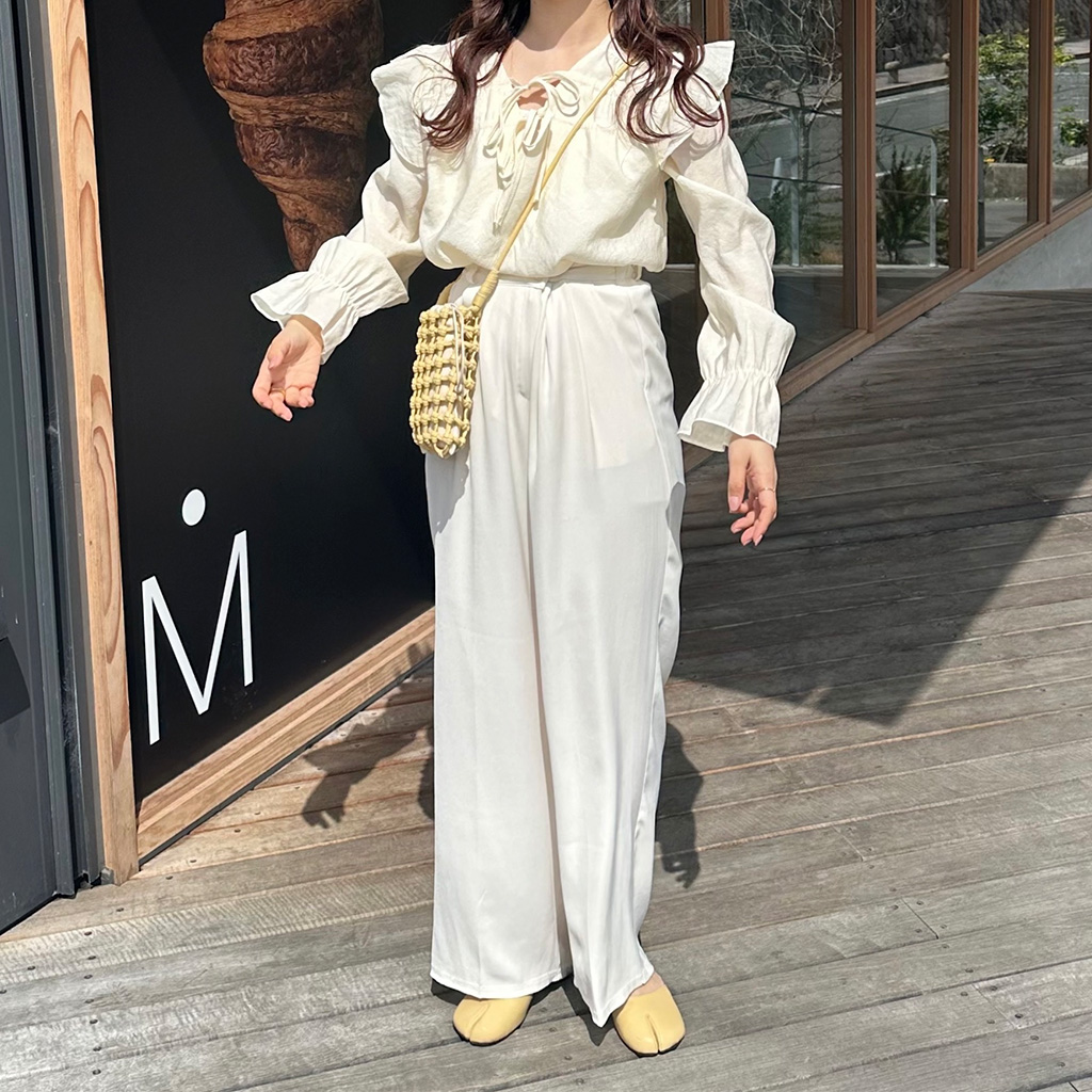 フリルリボンブラウス | ファッション通販サイト NUGU