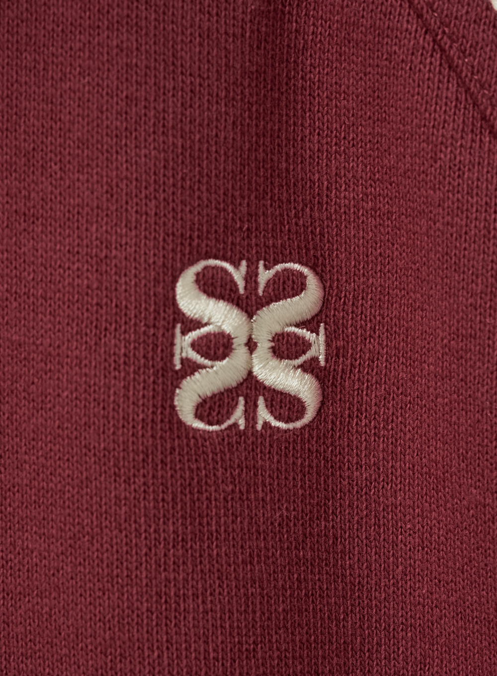 Lawton Half Zip-up Sweatshirt - Burgundy | ファッション通販