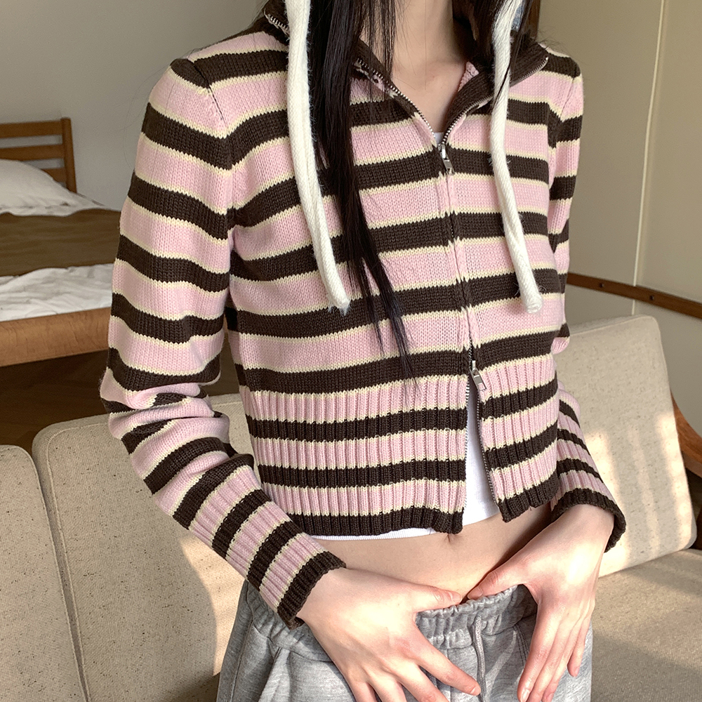 サカイ カーディガン ジャケット ストライプ ニット 異素材 ドッキング サカイ カーディガン ジャケット ストライプ ニット 異素材