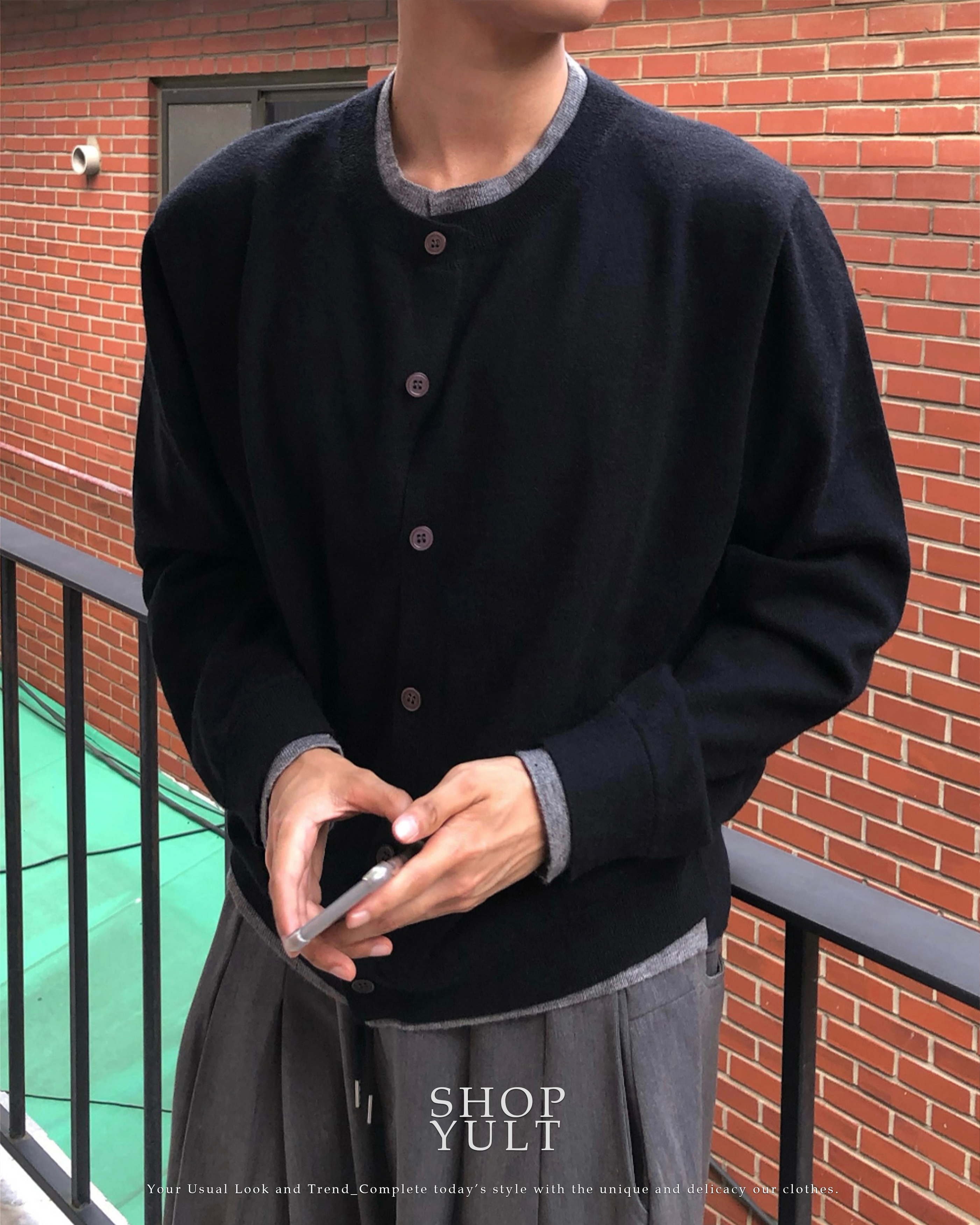 (5color)ダブルレイヤードカーディガン