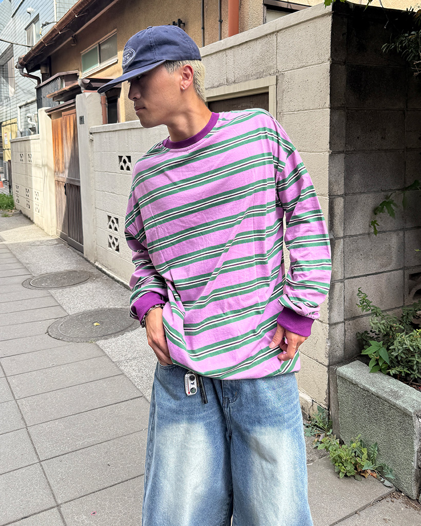 オーバーサイズストライプロングTシャツ | ファッション通販サイト NUGU