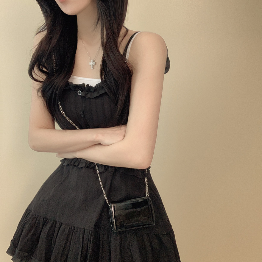 【amerge】フーディートップス×キャミミニワンピース レースミニキャミOP|ems excite | RETRO GIRL ONLINE STORE