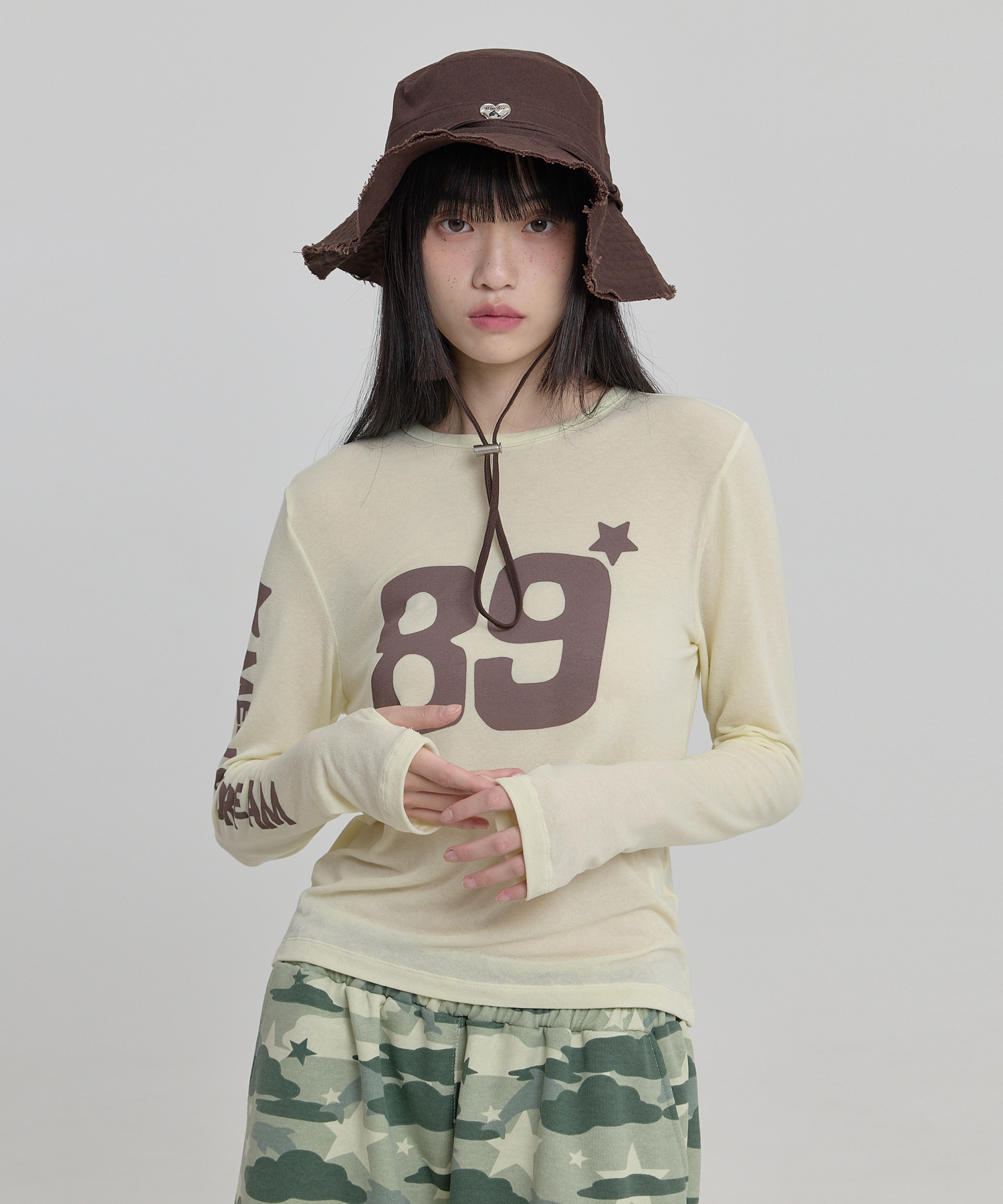 MELLOW DREAM Tencel Long Sleeve T-shirt LEMON