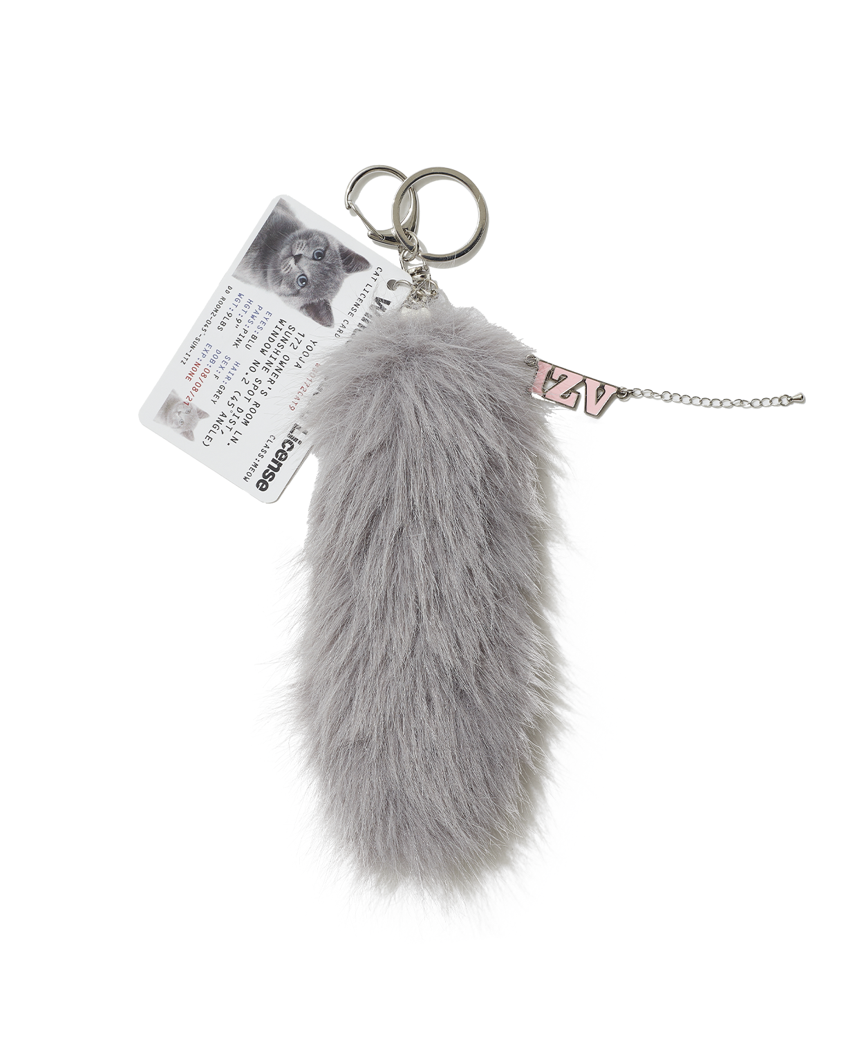 CAT FUR TAIL KEYRING
