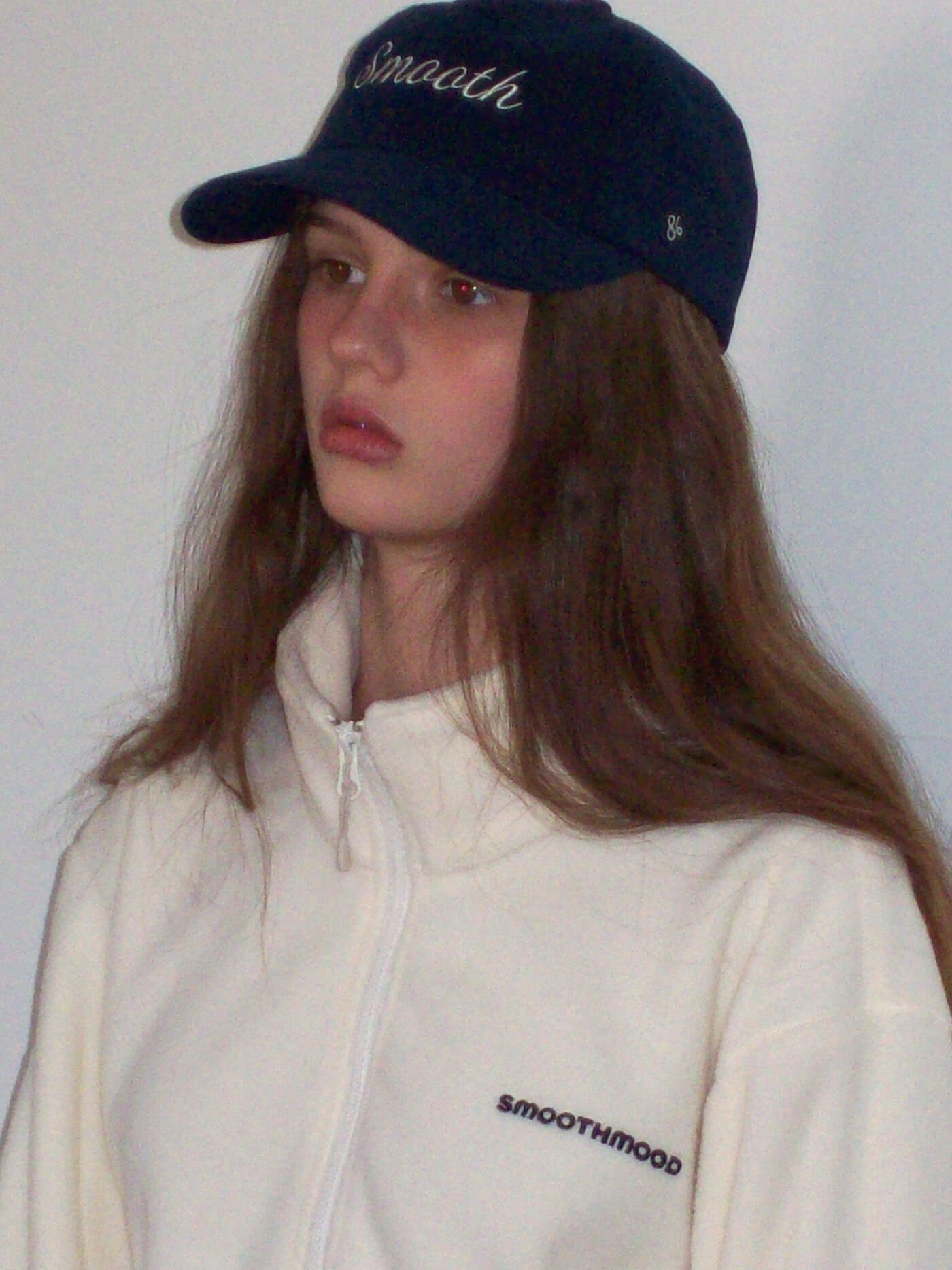 Navy Smooth Typo Ball Cap