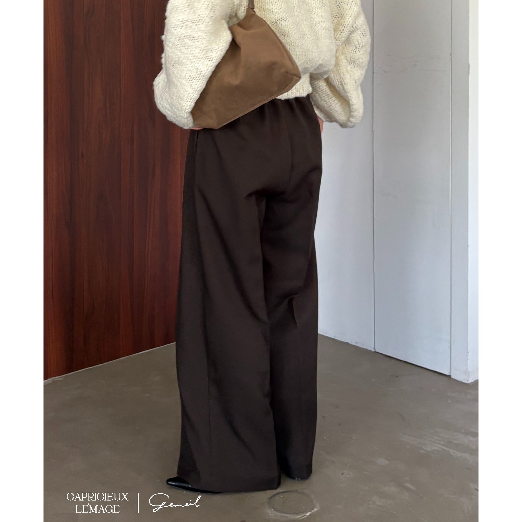 nui mond / MOND　ワイドパンツ LAMOND - ORGANIC COTTON HIGH TWIST STANDARD WIDE PANTS | ECRU