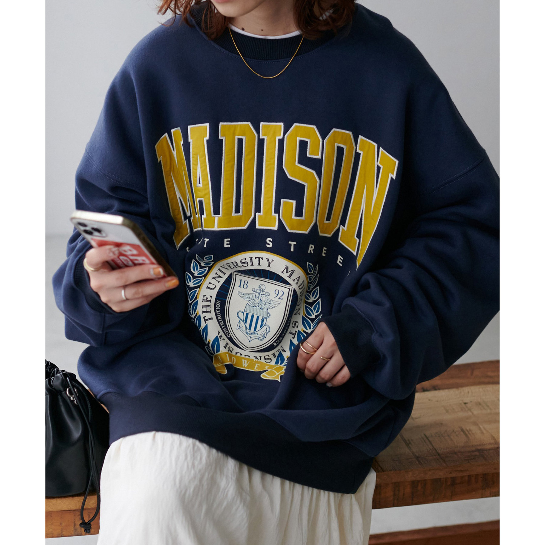 WEB限定】刺繍ロゴカレッジスウェット | ファッション通販サイト