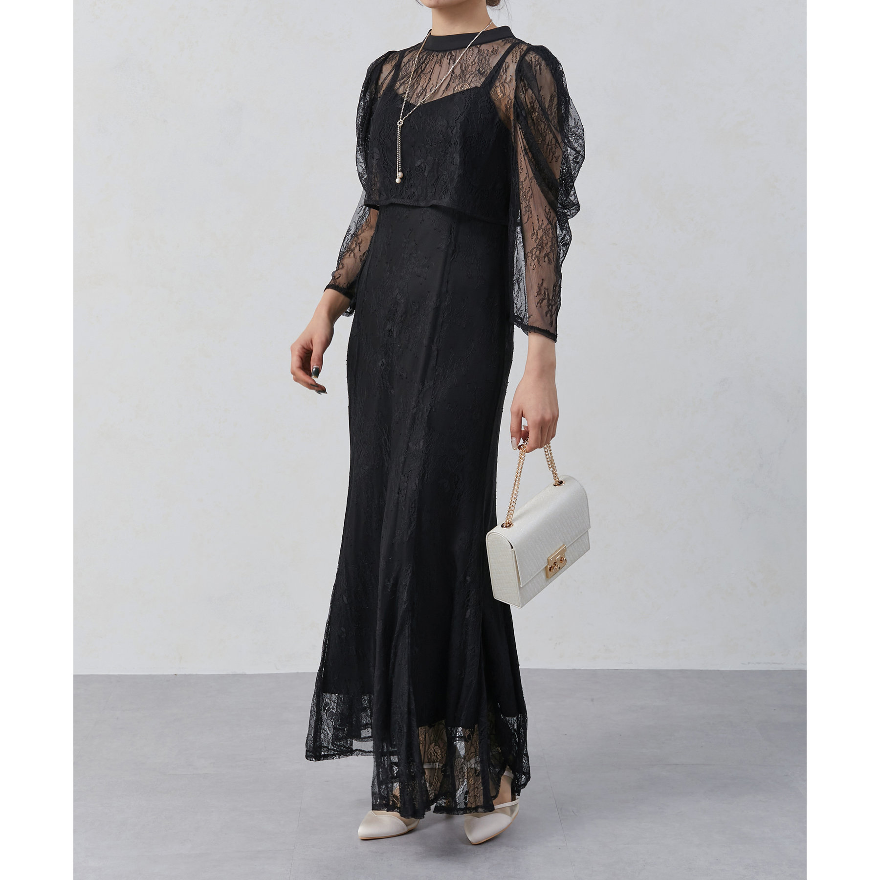 オケージョン】ボレロレイヤーレースキャミワンピース | ファッション