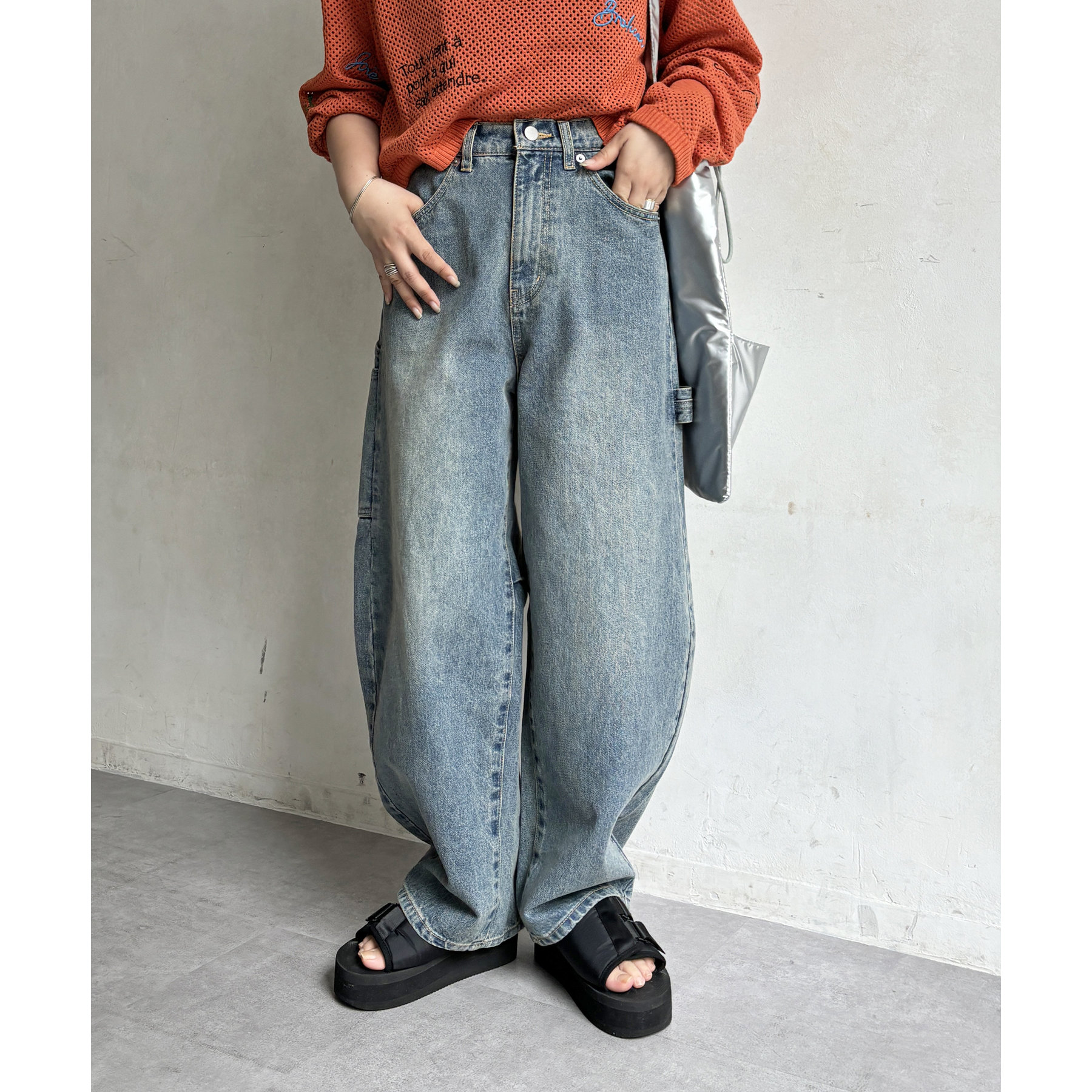 カーブペインターデニムパンツ | ファッション通販サイト NUGU