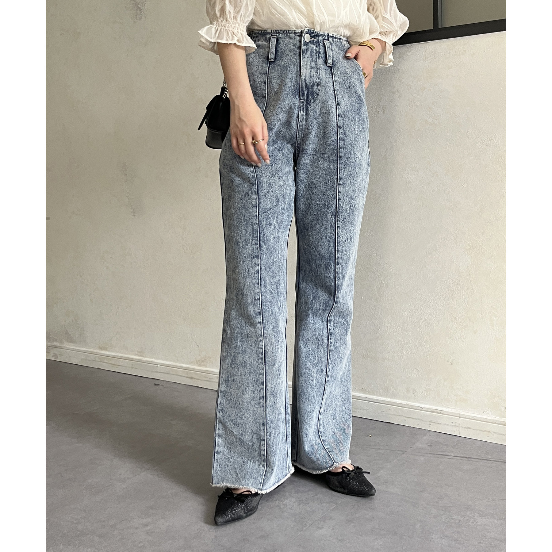 2サイズ展開】セミフレアデニムパンツ | ファッション通販サイト