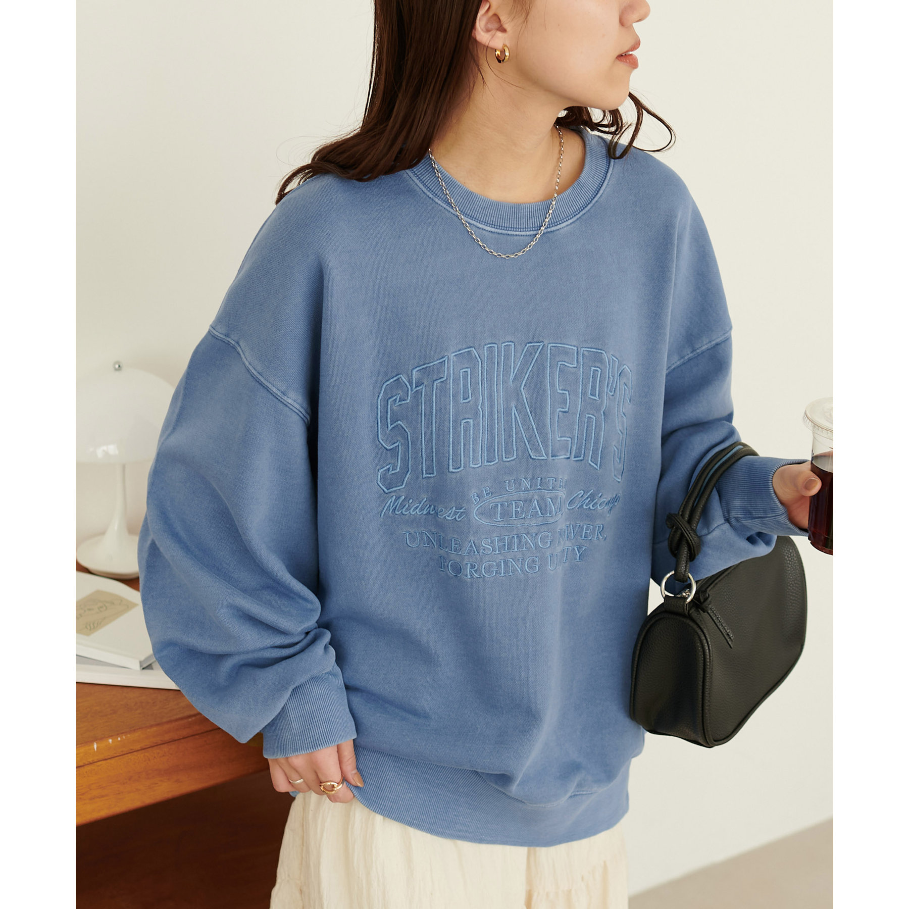 WEB限定】ロゴ刺繍ピグメントスウェット【ユニセックス