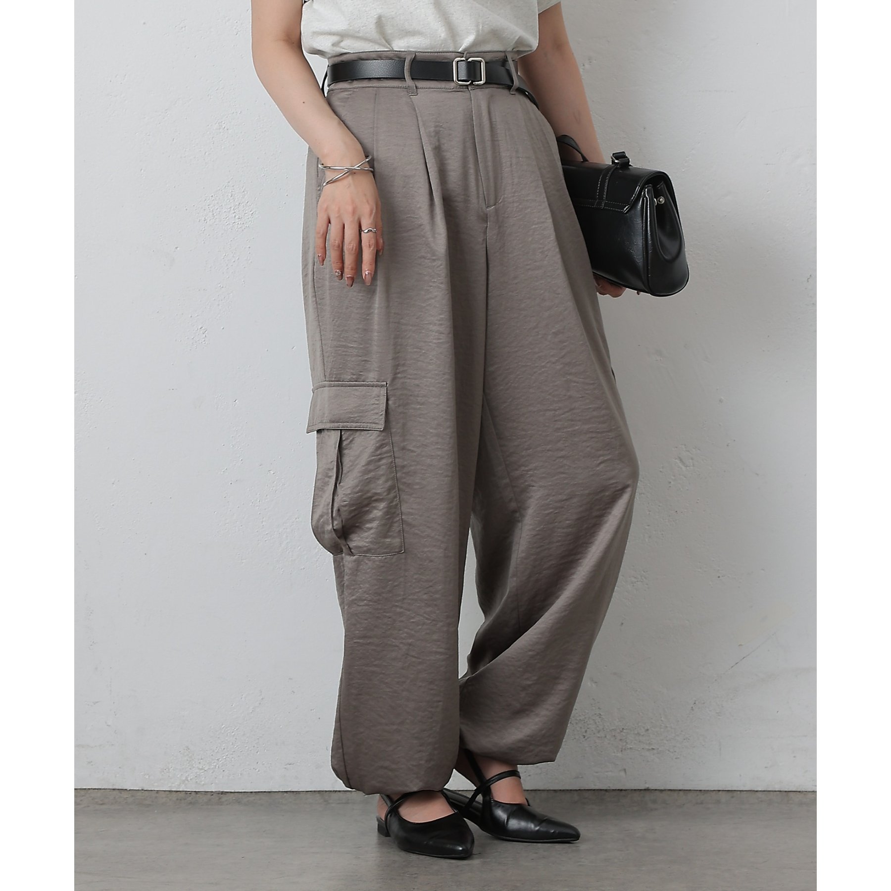 リバイバル / 新色追加】サテンカーゴパンツ | ファッション通販