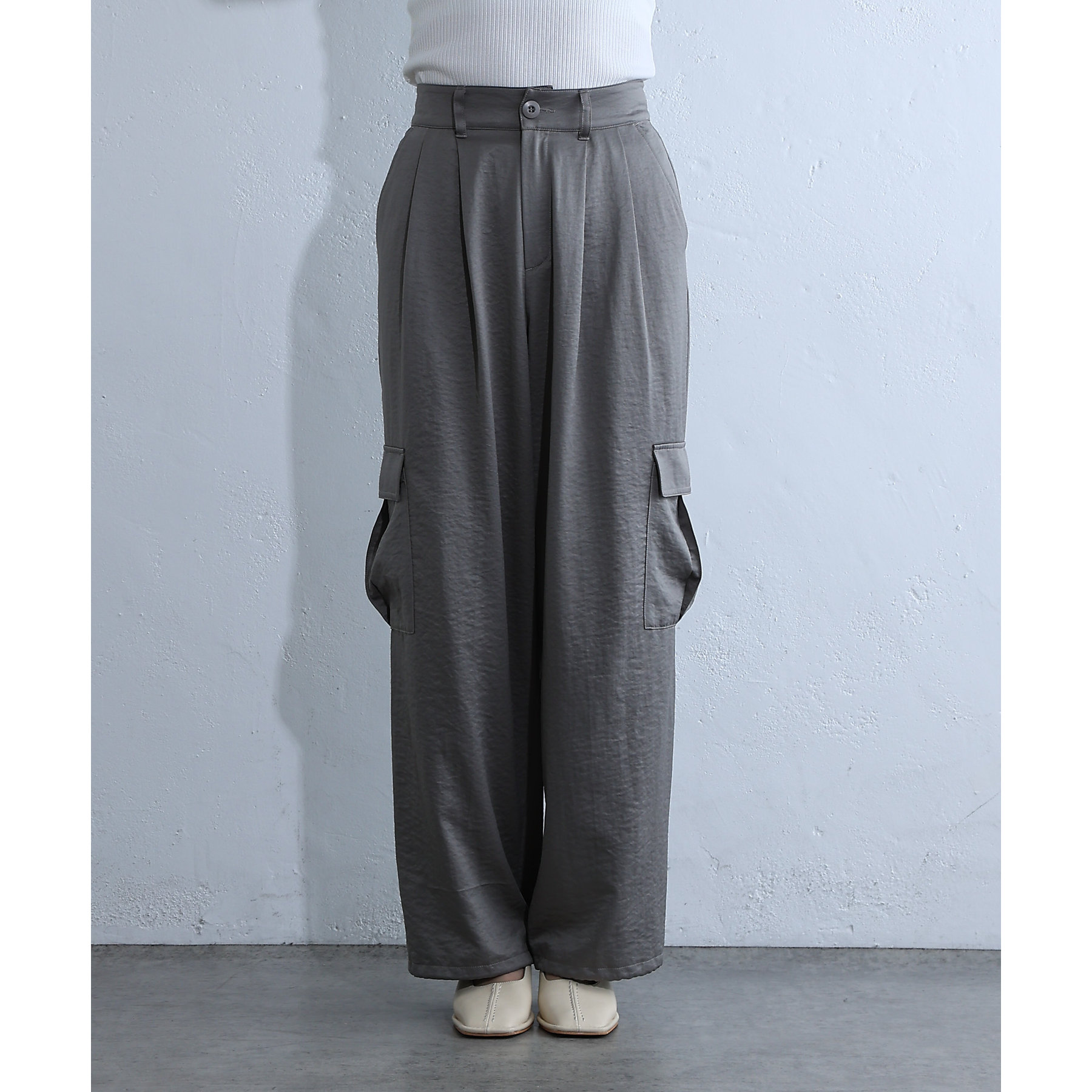 リバイバル / 新色追加】サテンカーゴパンツ | ファッション通販サイト