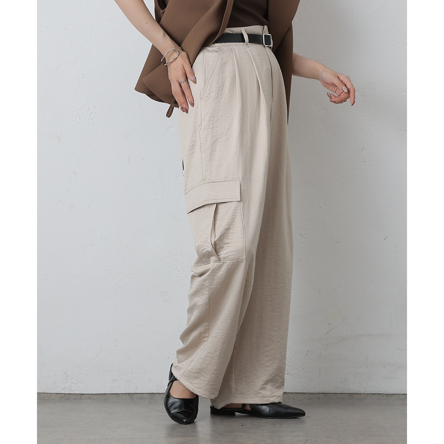 リバイバル / 新色追加】サテンカーゴパンツ | ファッション通販