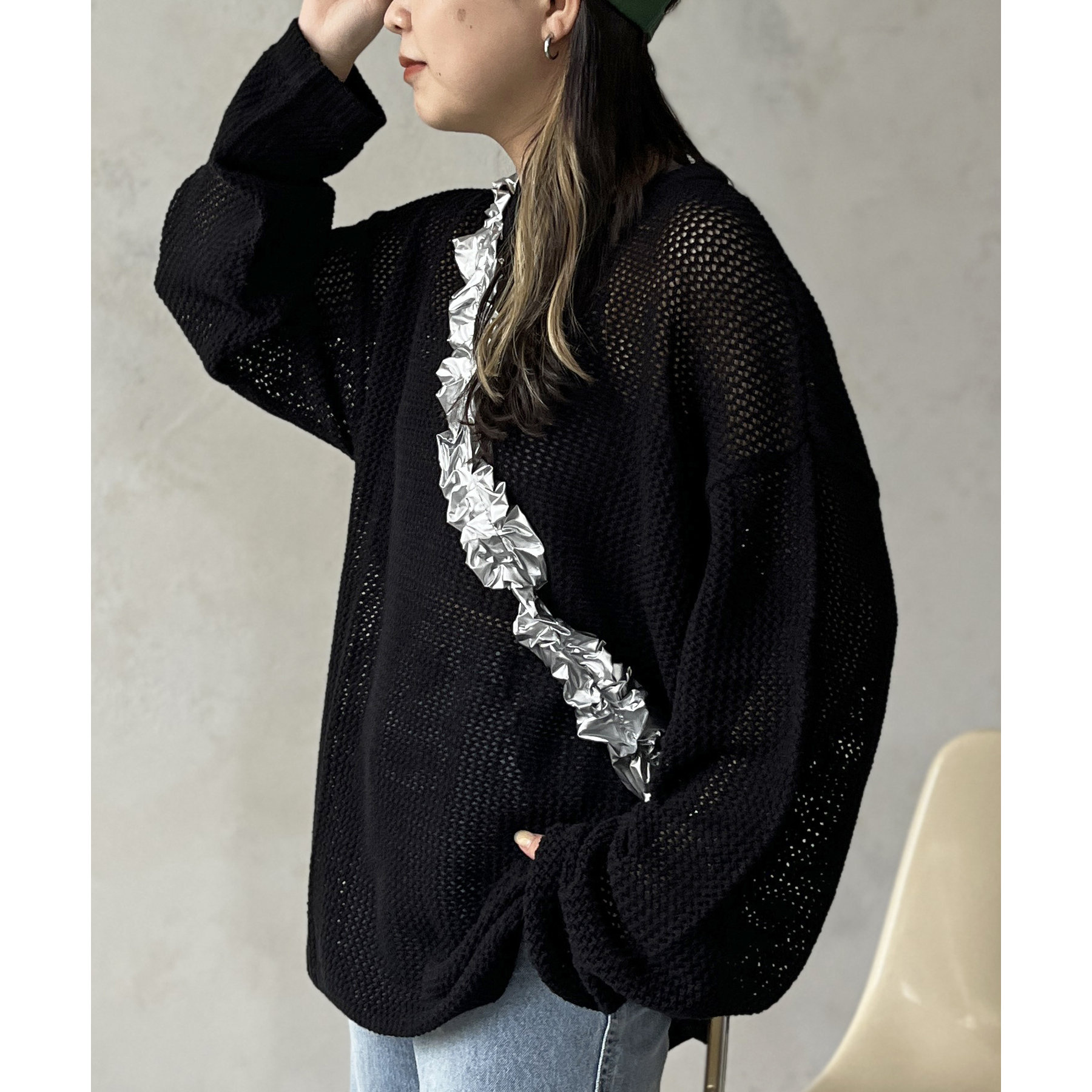 60s GOKEYS ヌバック ガンパッチ プルオーバー ウール スウェット M KANGOL/カンゴール 別注 ロゴ ワンポイント刺繍 オーバーサイズ