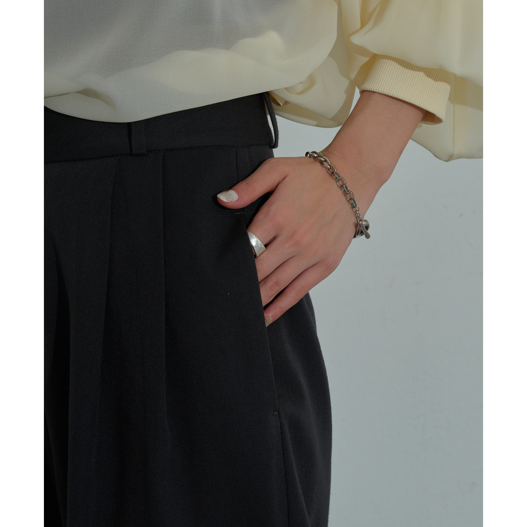 PIKO企画/新色追加】2タックワイドパンツ | ファッション通販