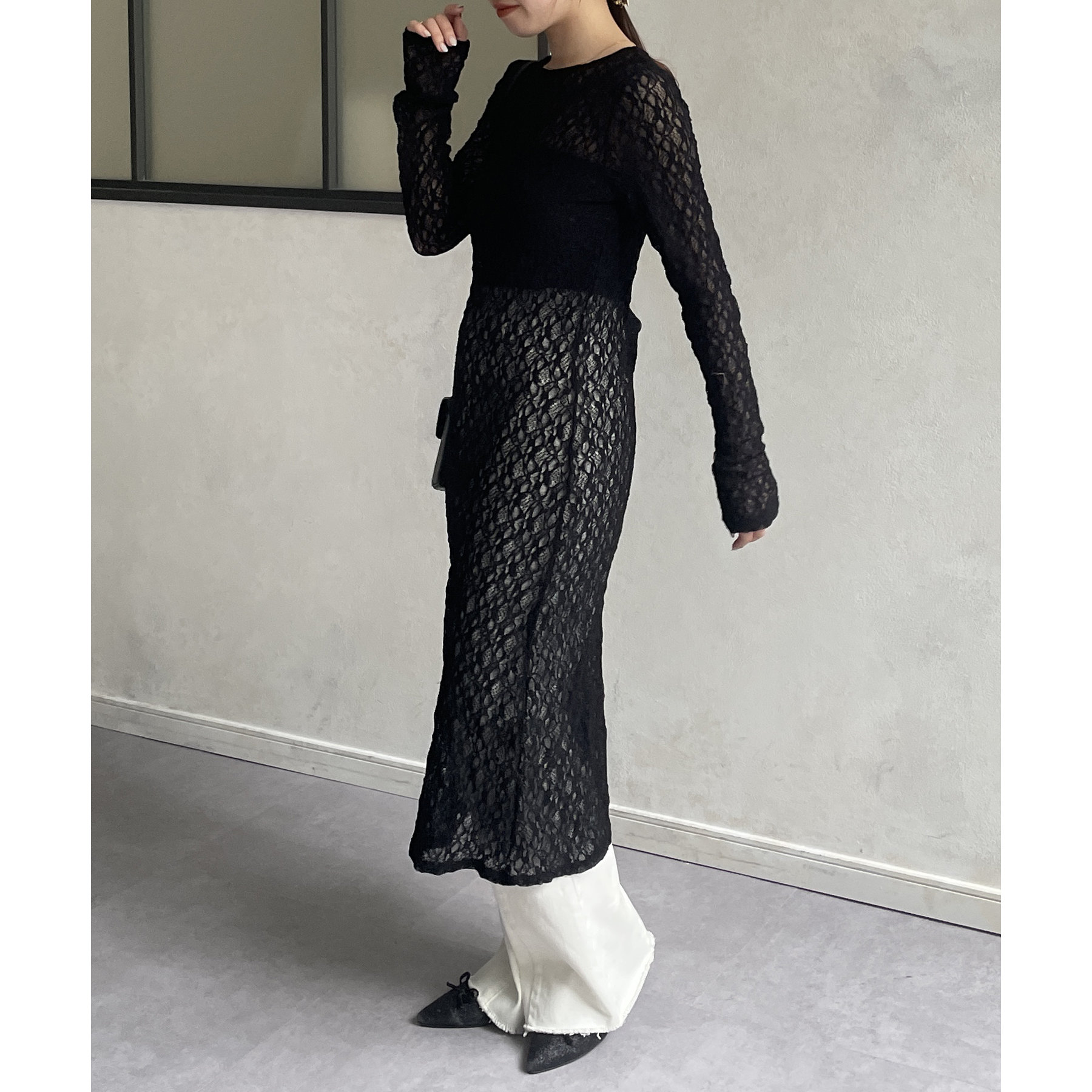 シアーレースレイヤードワンピース | ファッション通販サイト NUGU