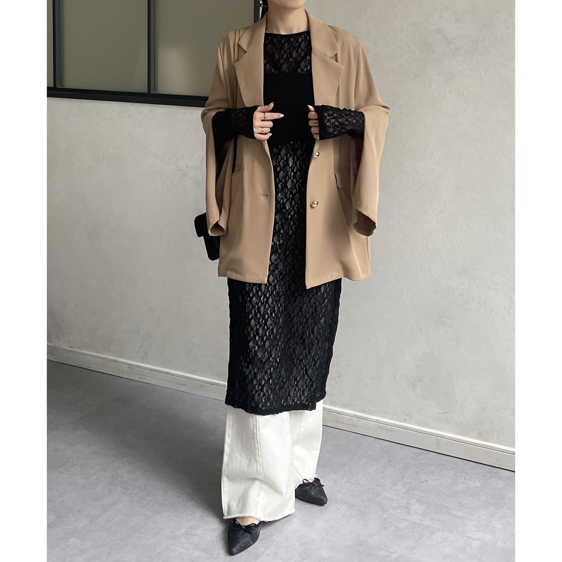 シアーレースレイヤードワンピース | ファッション通販サイト NUGU