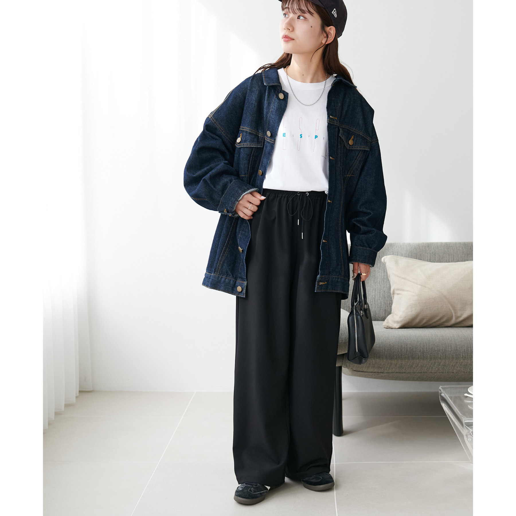 新色追加/7サイズ展開》-3kg見え！とろみイージーパンツ【ユニ