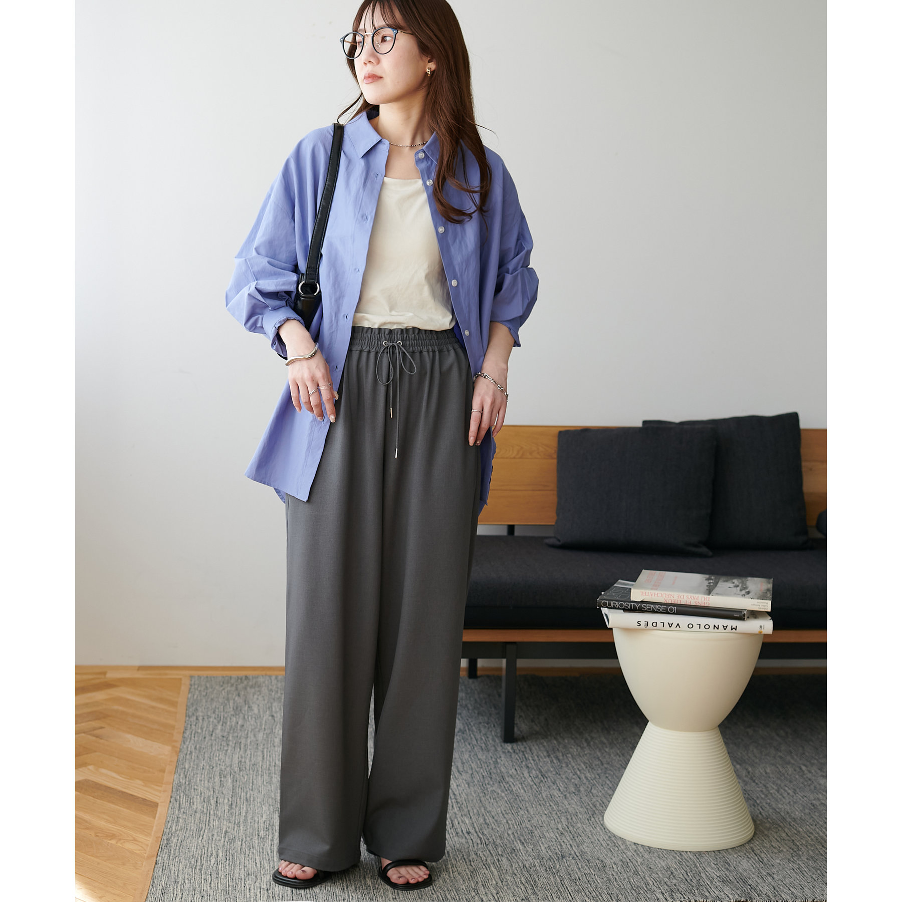 DIMA LEU パンツ　&SHOP 2025春夏】クールマックスチノワイドテーパードパンツ – BAMBOO
