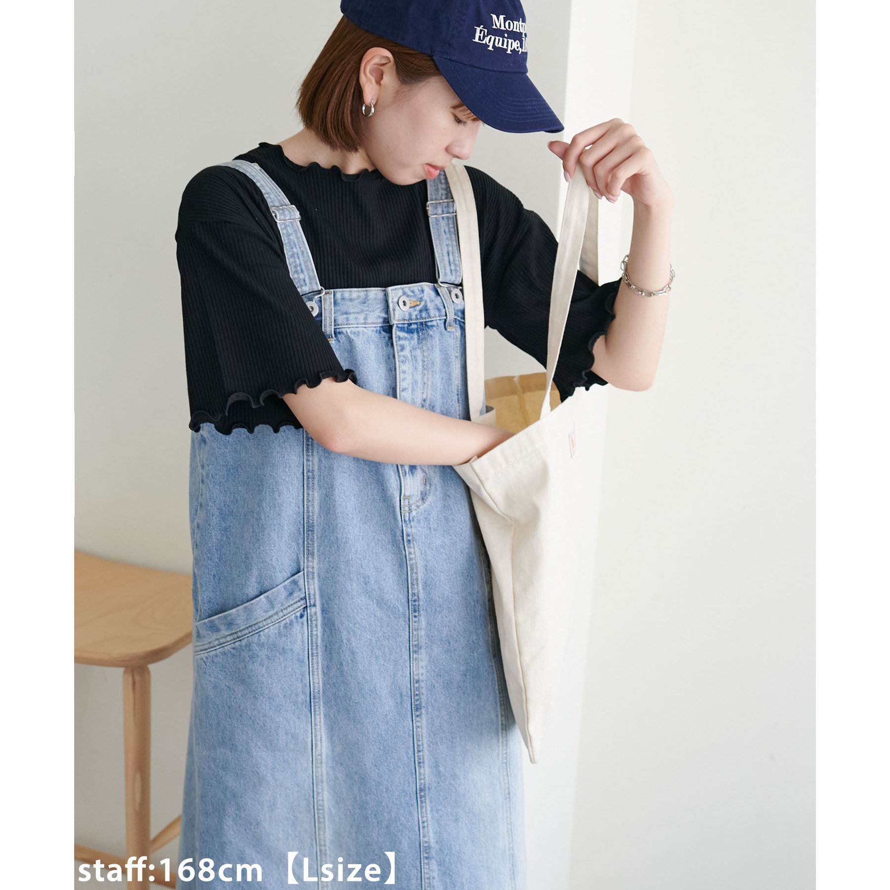 4/29まで限定価格！Discoat USコットンデニムジャンスカ Mサイズ 中古・古着通販】Discoat (ディスコート) USコットンデニム