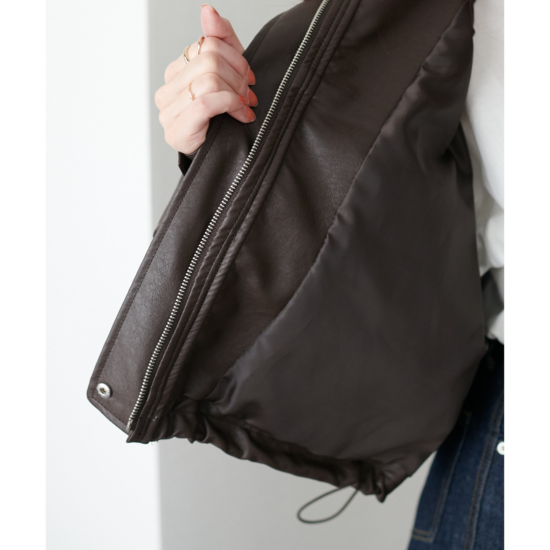 新色追加!/WEB限定】2WAYフェイクレザーブルゾン | ファッション通販