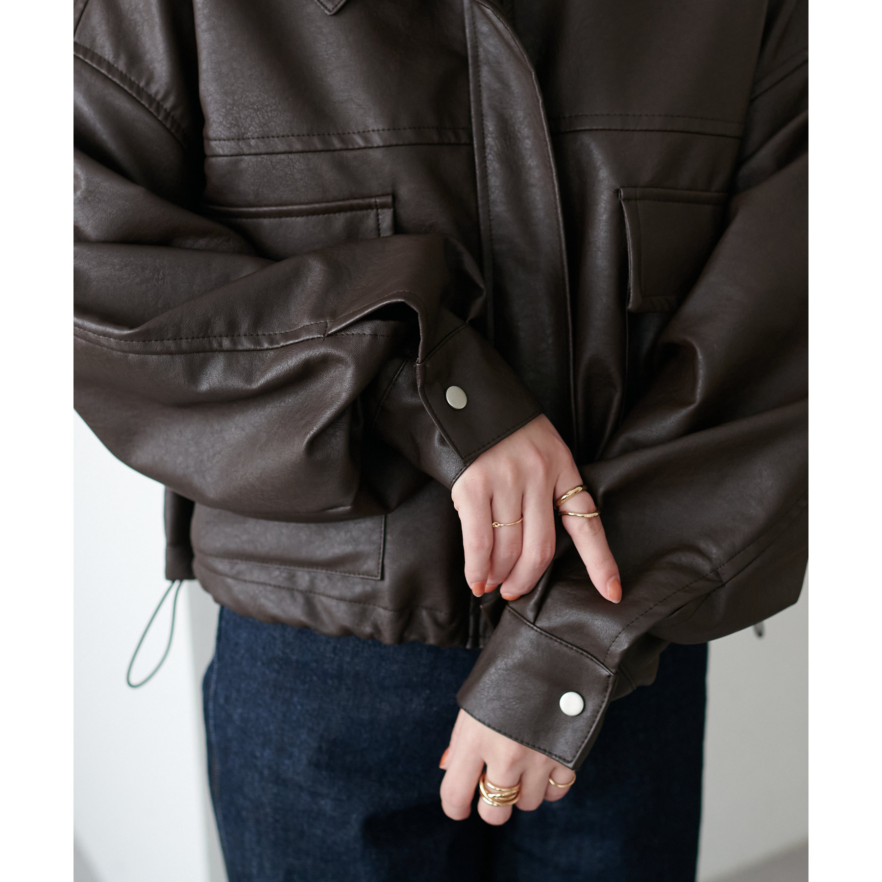 新色追加!/WEB限定】2WAYフェイクレザーブルゾン | ファッション通販