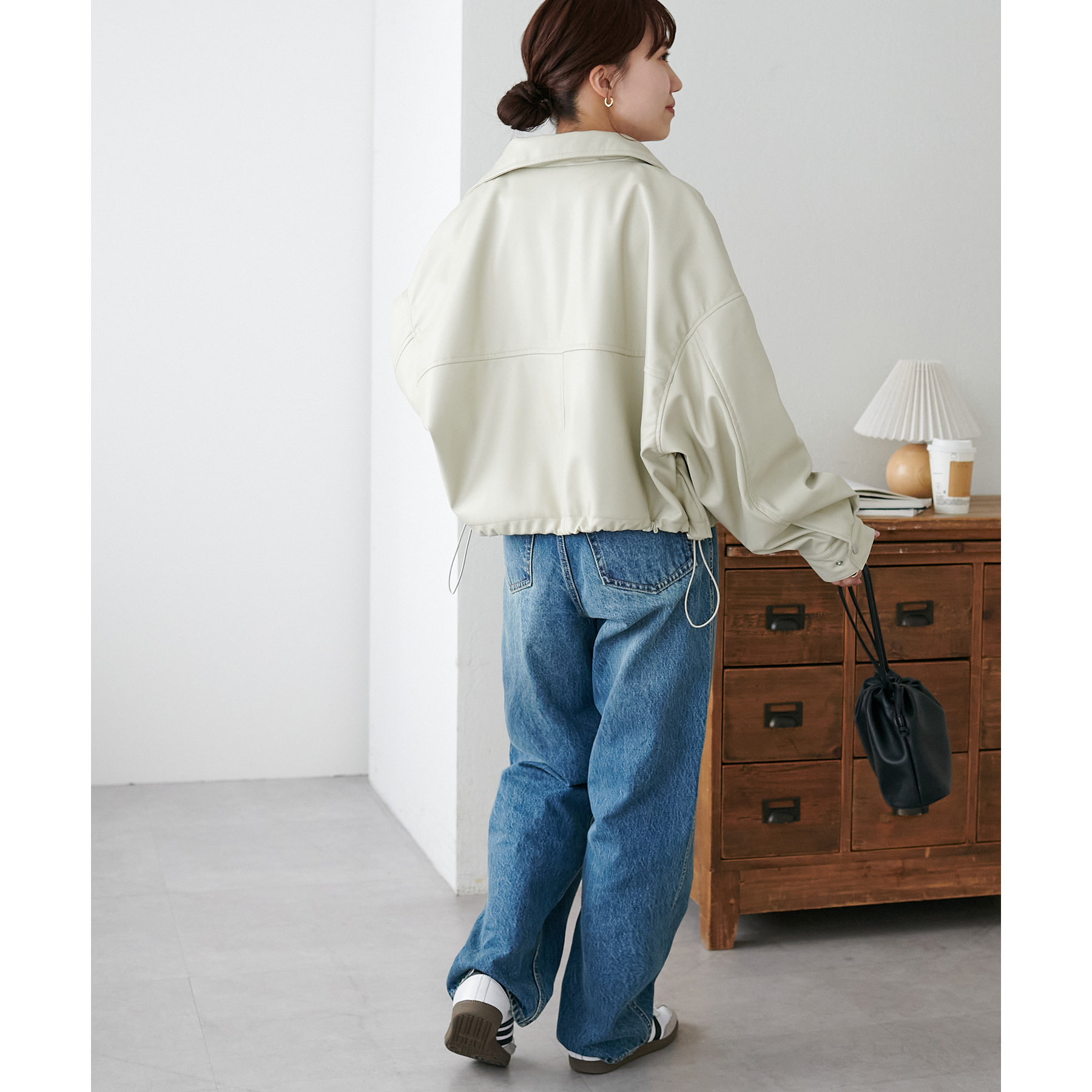 新色追加!/WEB限定】2WAYフェイクレザーブルゾン | ファッション通販