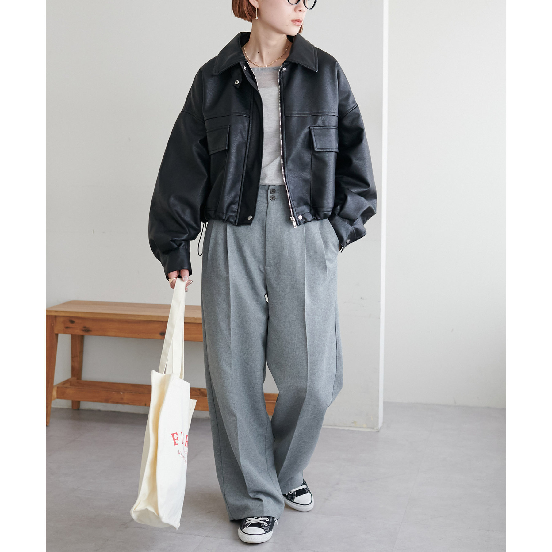 新色追加!/WEB限定】2WAYフェイクレザーブルゾン | ファッション通販