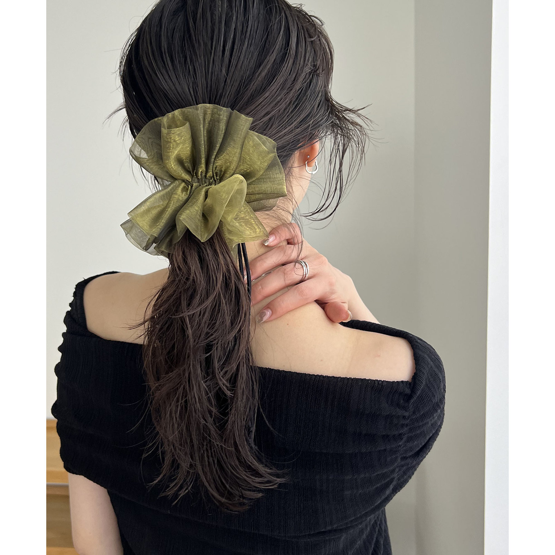 【新色追加】〈GOLDY/ゴールディ〉ドロストオーガンジーシュシュ