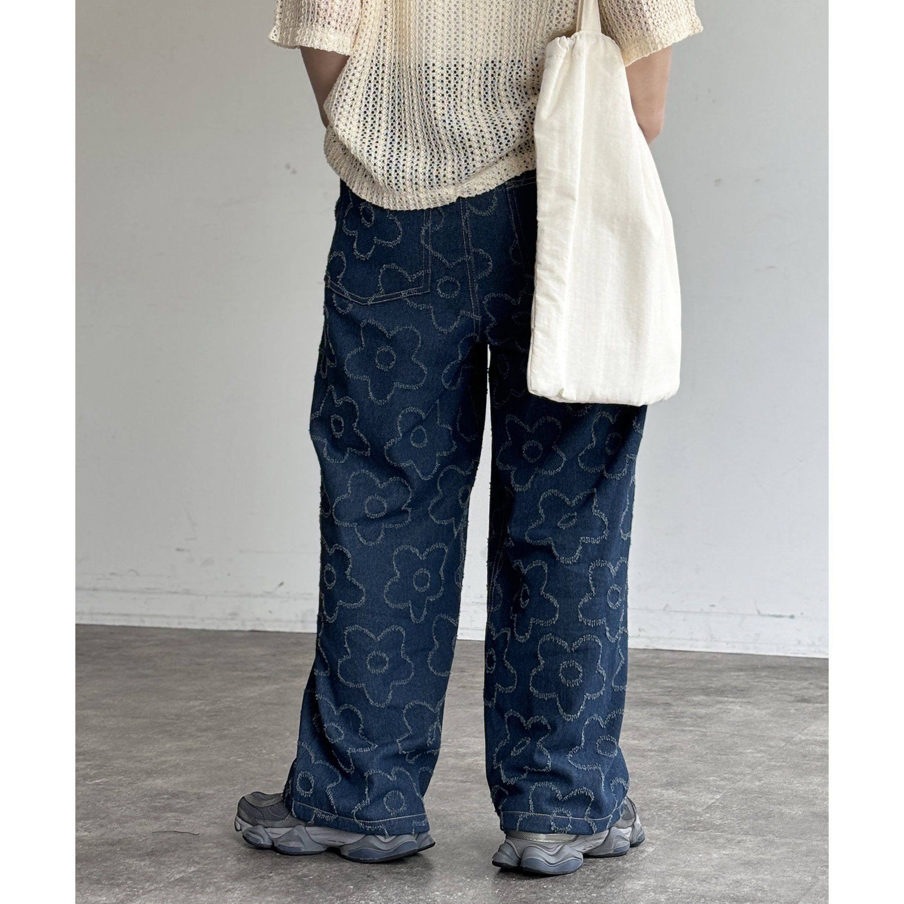 旧品番】フラワージャガードデニムパンツ | ファッション通販サイト NUGU