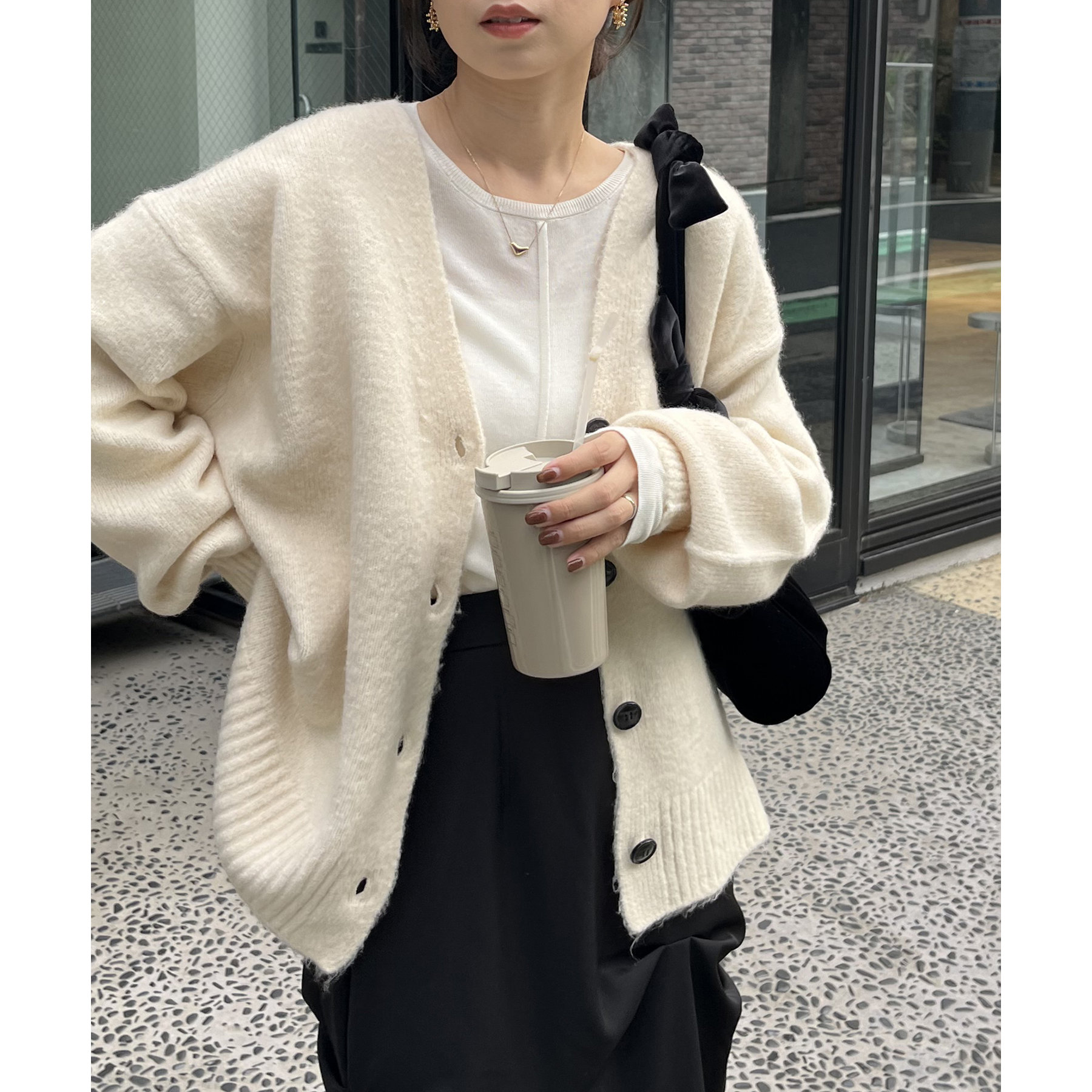 もちふわシリーズ】もちふわVカーディガン | ファッション通販