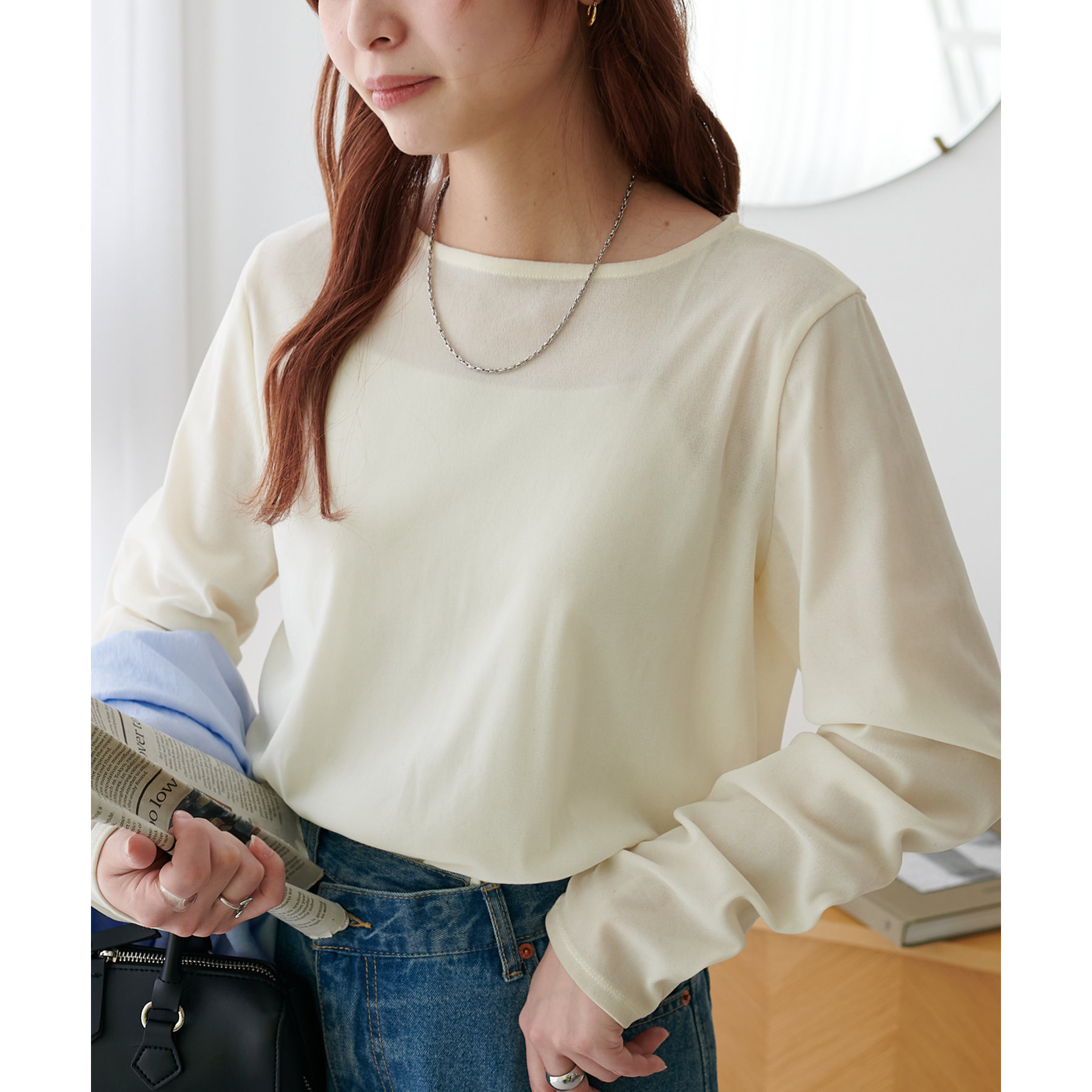 ベストセラー】フロッキーメッシュロングスリーブ《WEB限定カラーあり