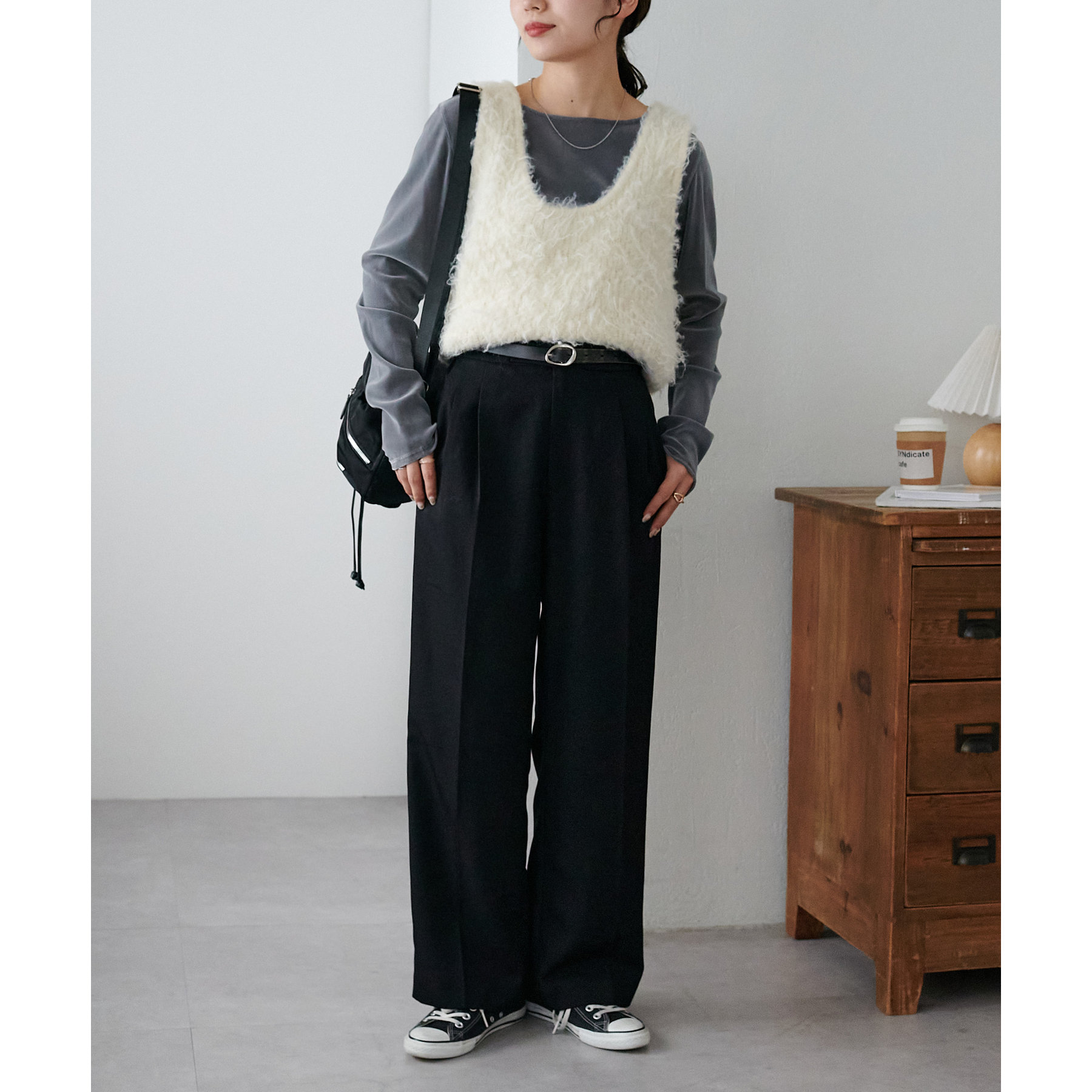 リピーター続出!】フロッキーメッシュロングスリーブ《WEB限定カラー