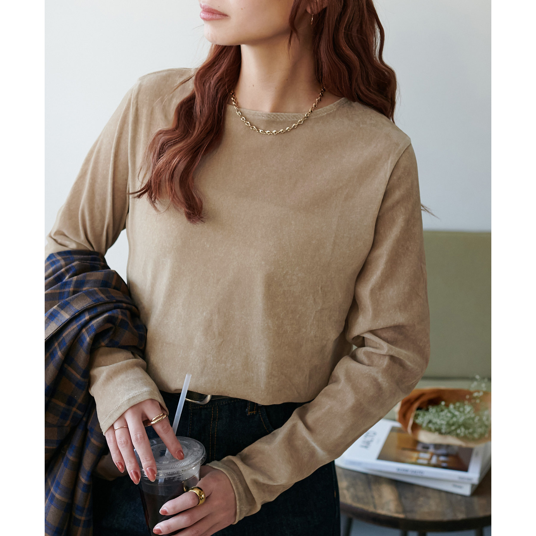 リピーター続出!】フロッキーメッシュロングスリーブ《WEB限定カラー