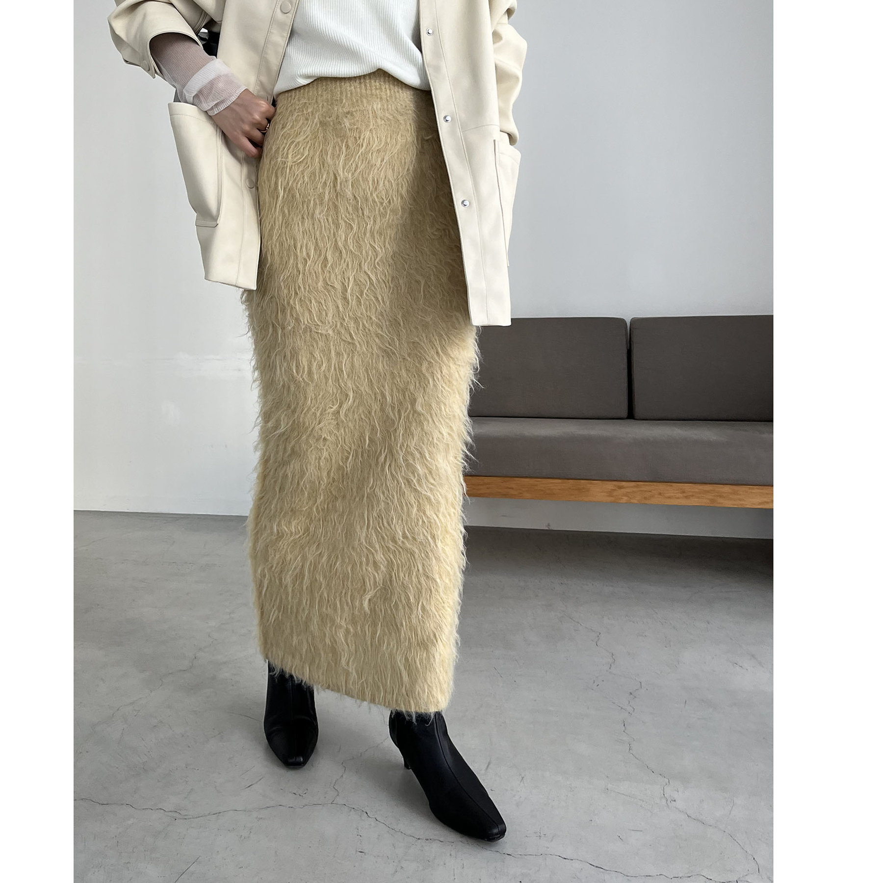 PGG ストレッチファースカート　セットアップ PGG】【直営店舗&公式オンライン限定】Peストレッチサッカー