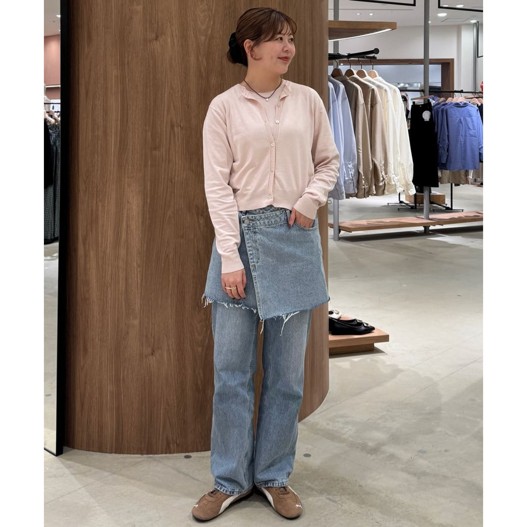 USコットンデニムラップミニスカート 新色追加!】USコットンデニムラップミニスカート | ファッション