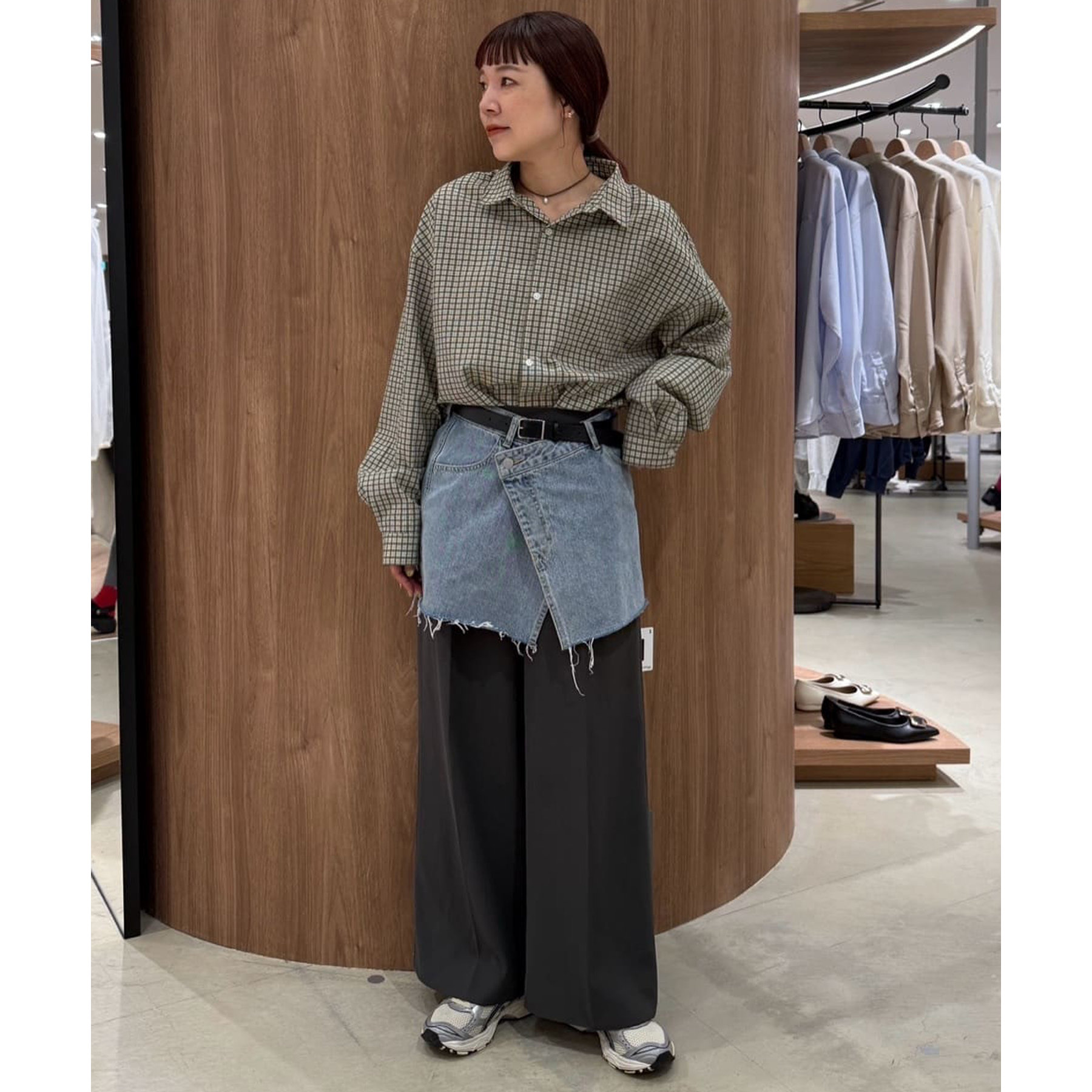 新色追加!】USコットンデニムラップミニスカート | ファッション