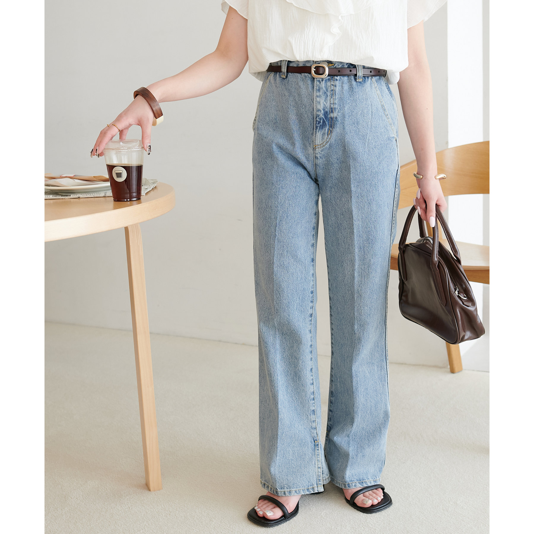 Knuth Marf フレアデニムパンツ Sサイズ 改良版】USコットンデニムフレアパンツ | ファッション通販