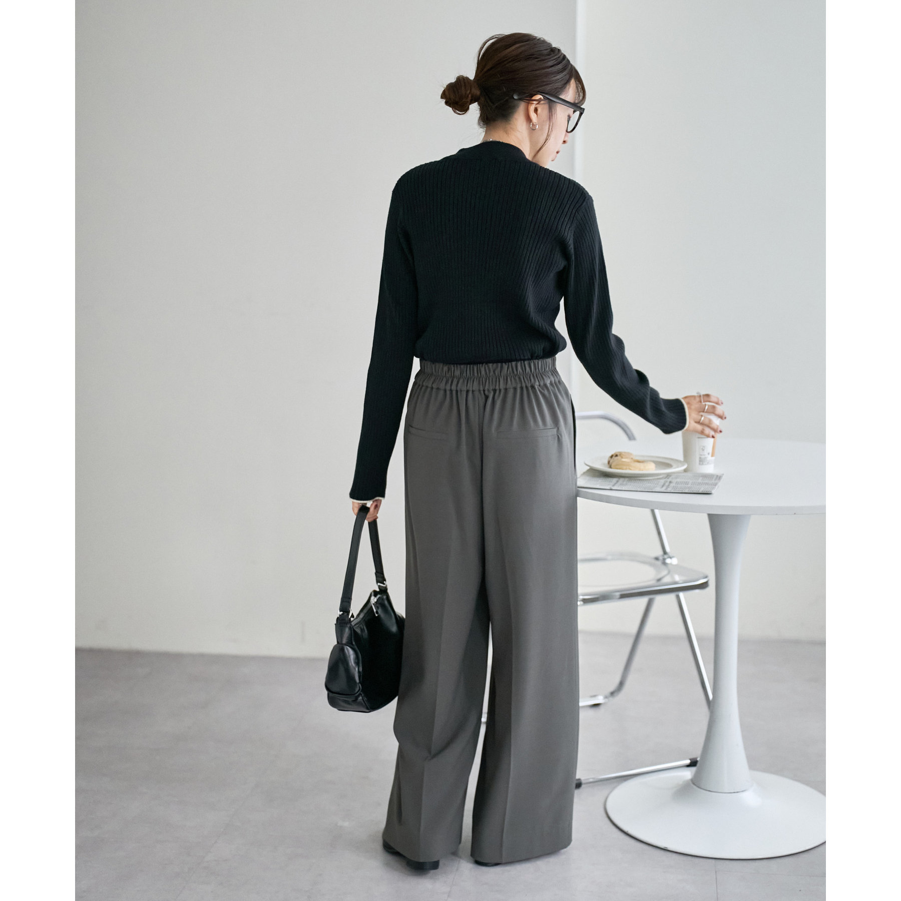 6サイズ展開】とろみ2タックワイドパンツ《WEB限定カラーあり