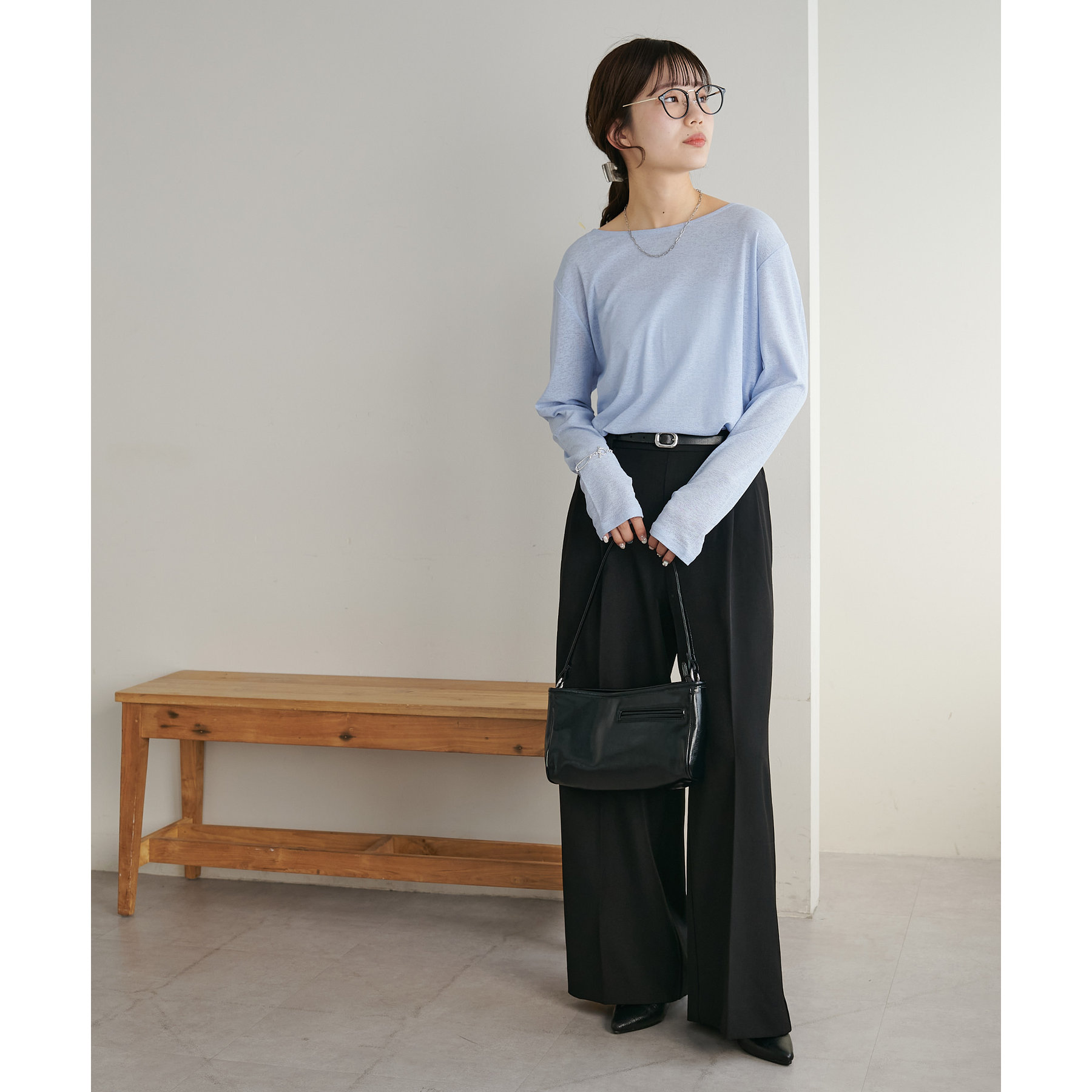 【新品】DES PRES(デプレ) グリッター シアー プルオーバー セール】【新色追加！/全16色展開】シアー袖切替プルオーバー