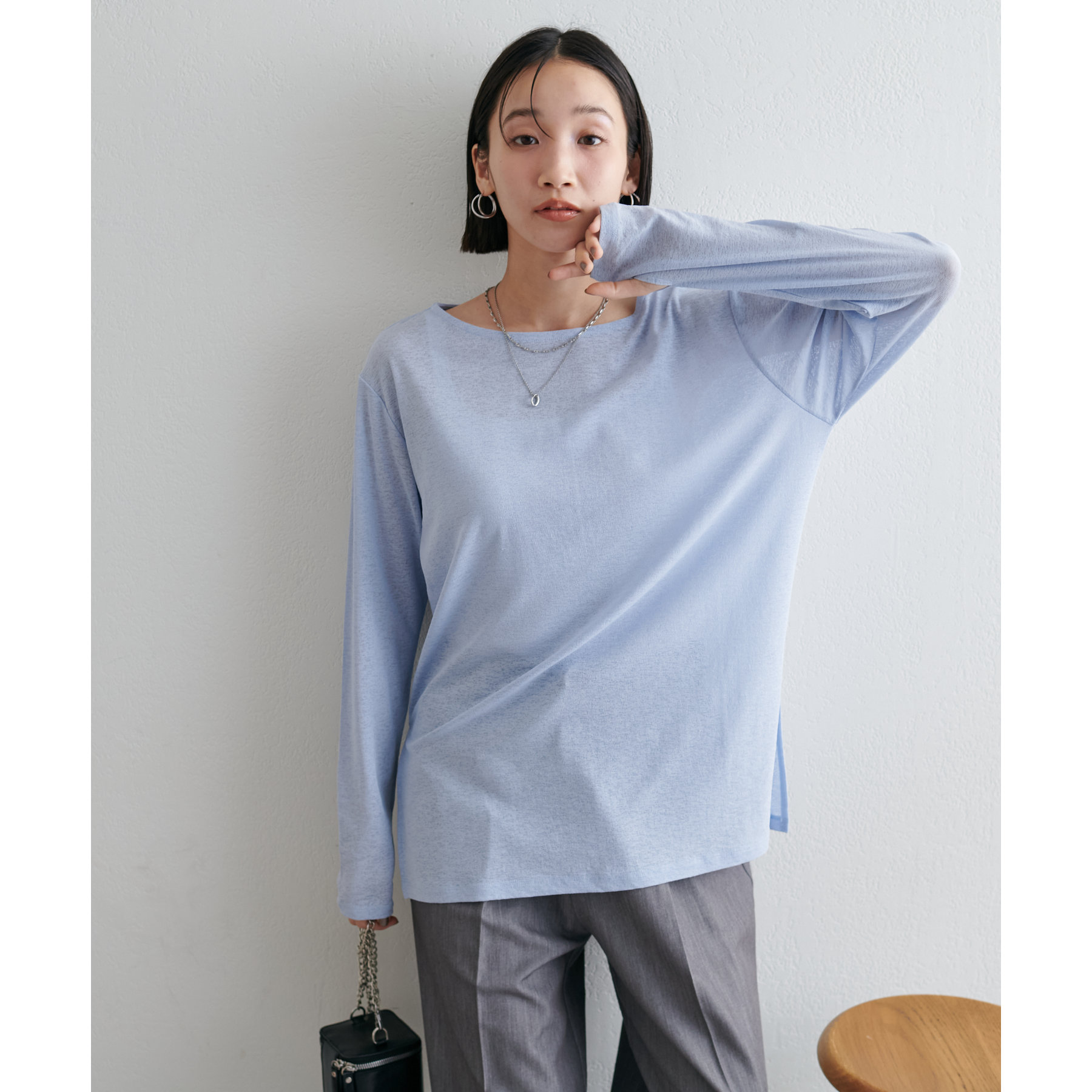 【新品】DES PRES(デプレ) グリッター シアー プルオーバー グリッターシアー ラウンドネックプルオーバー（DES PRES