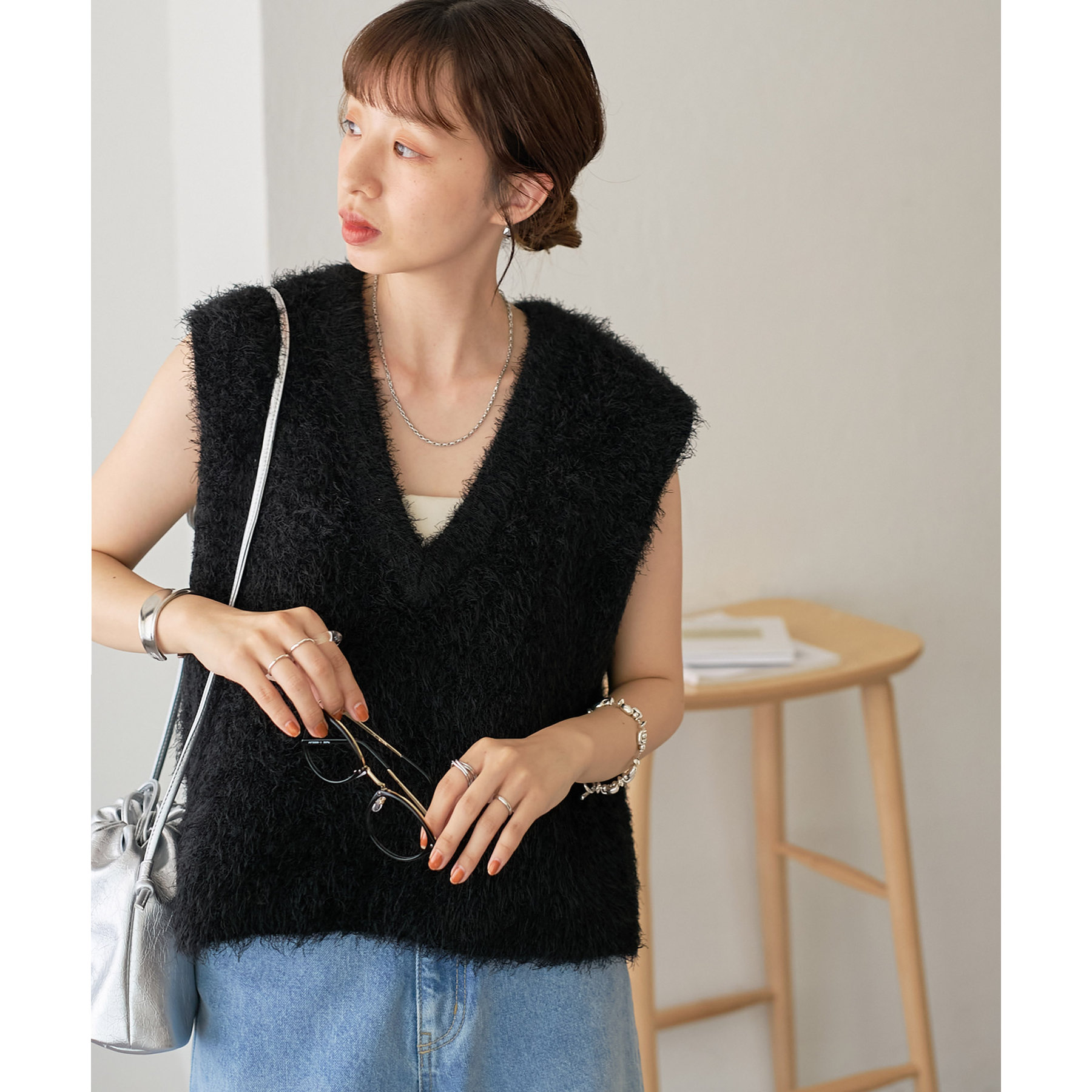 Discoat｜前後2WAYフェザーヤーンショートベスト | Rakuten