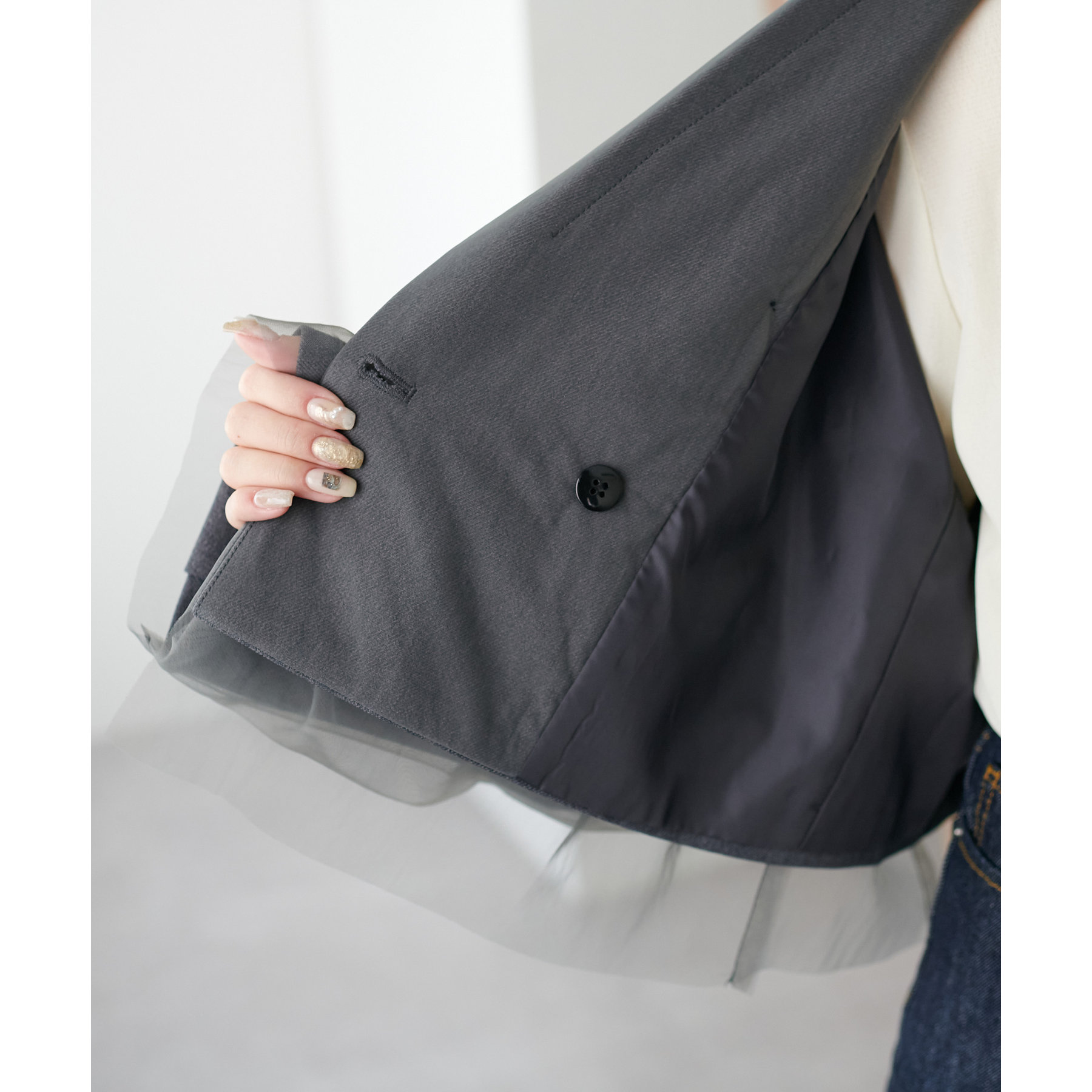 チュール重ねショートトレンチ チュール重ねショートトレンチ | ファッション通販サイト NUGU