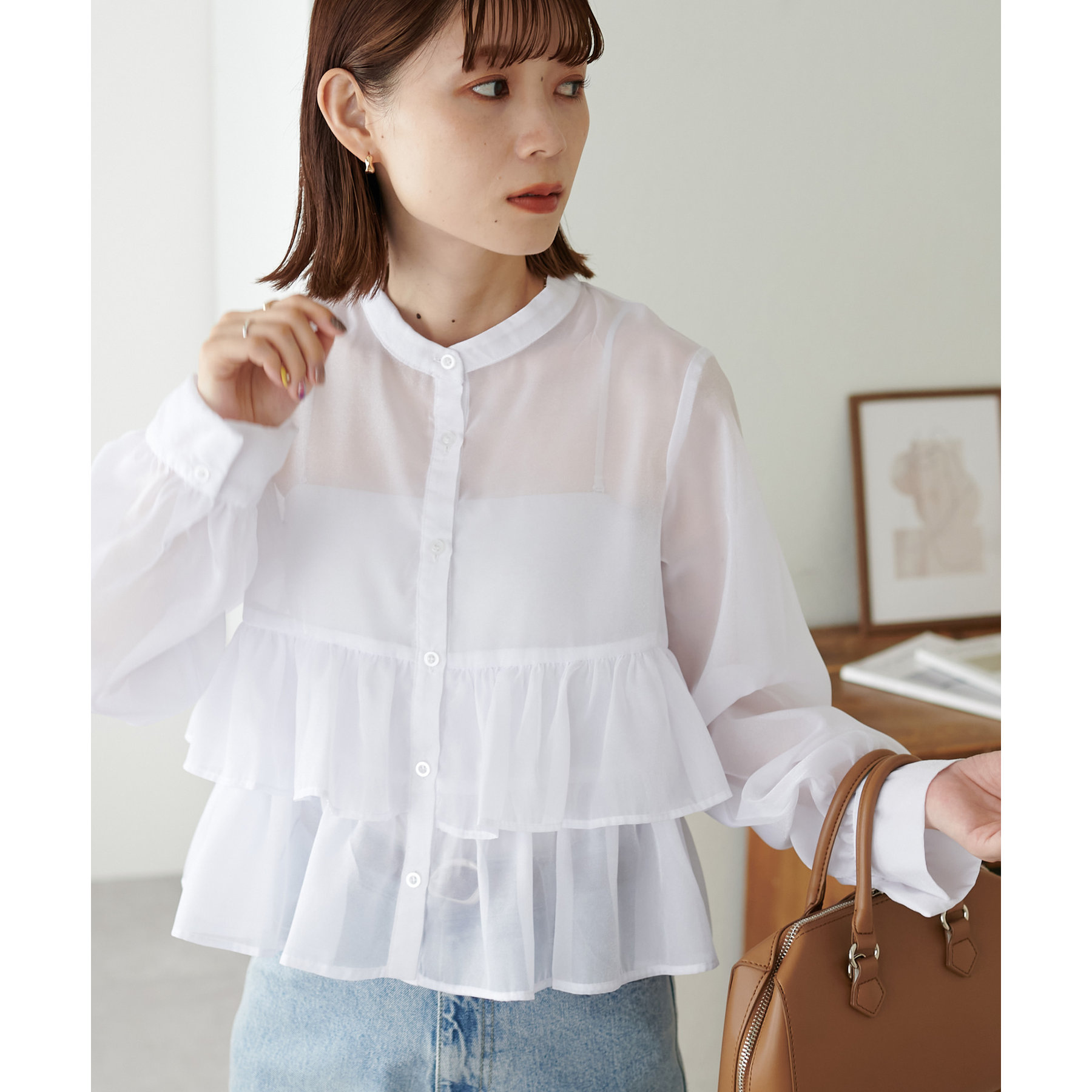 WEB限定】ラメシアーティアードブラウス | ファッション通販サイト NUGU