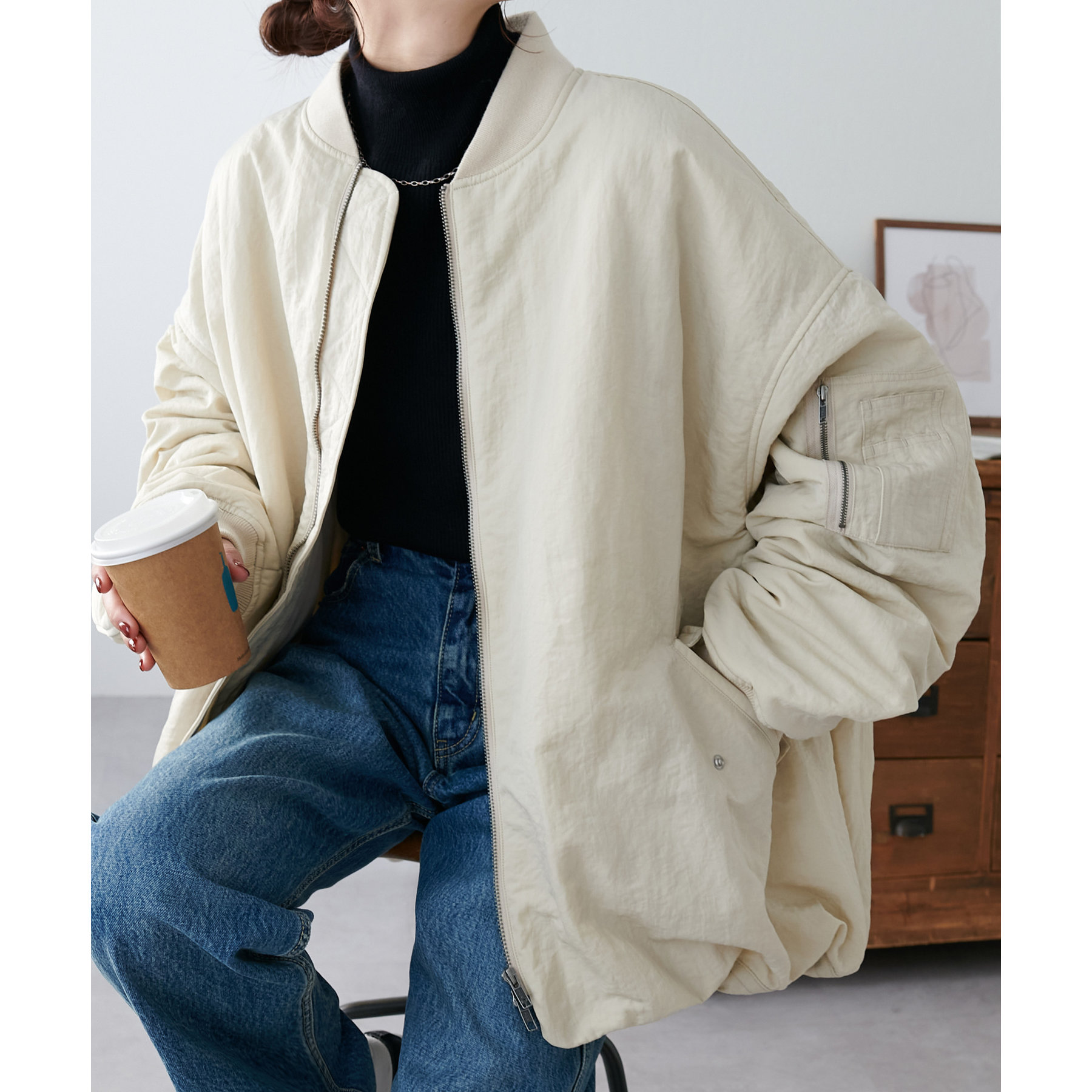 新色追加!/ユニセックス//WEB限定】メモリーボンバーブルゾン